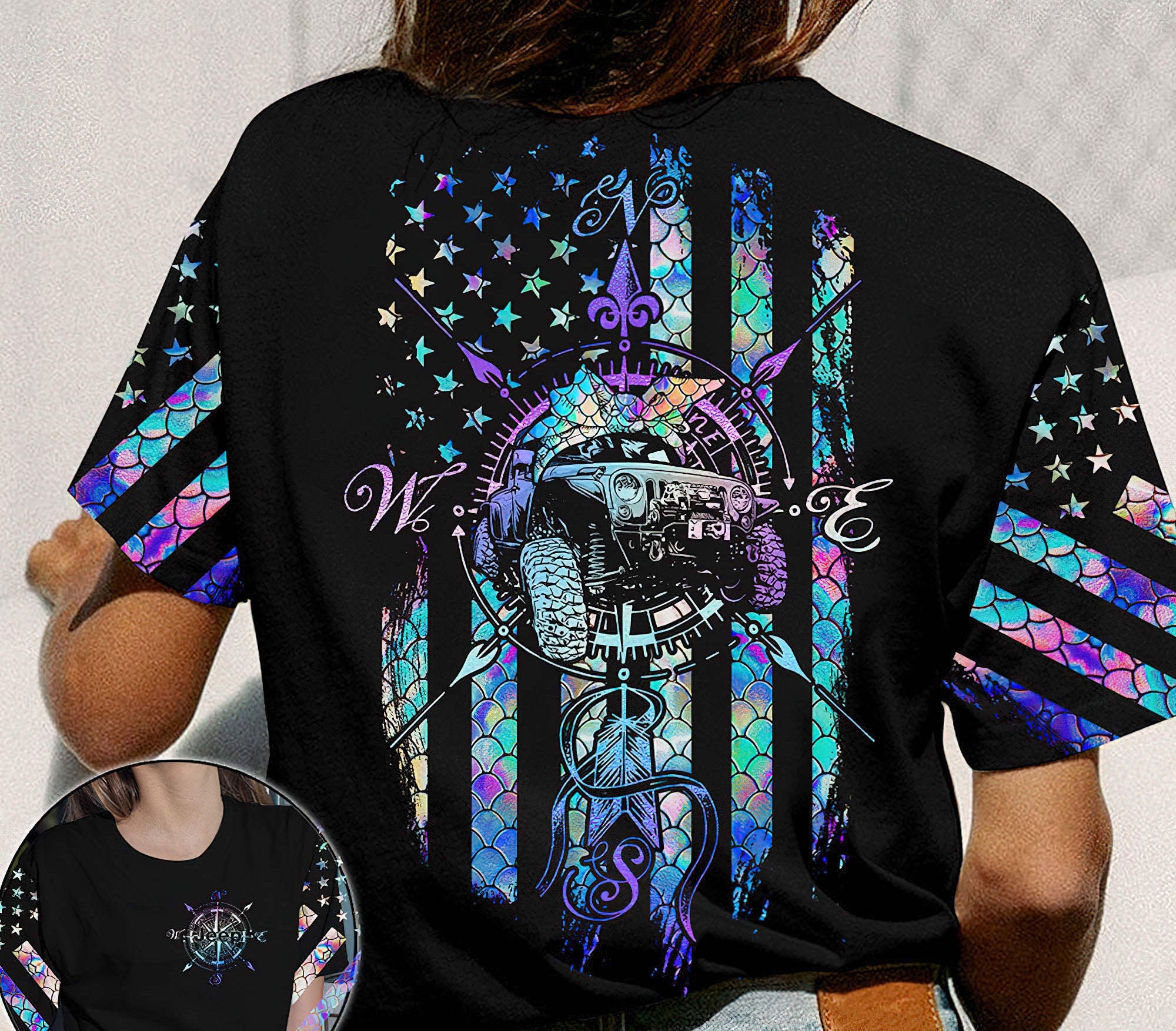 jeep-compass-mermaid-flag-t-shirt