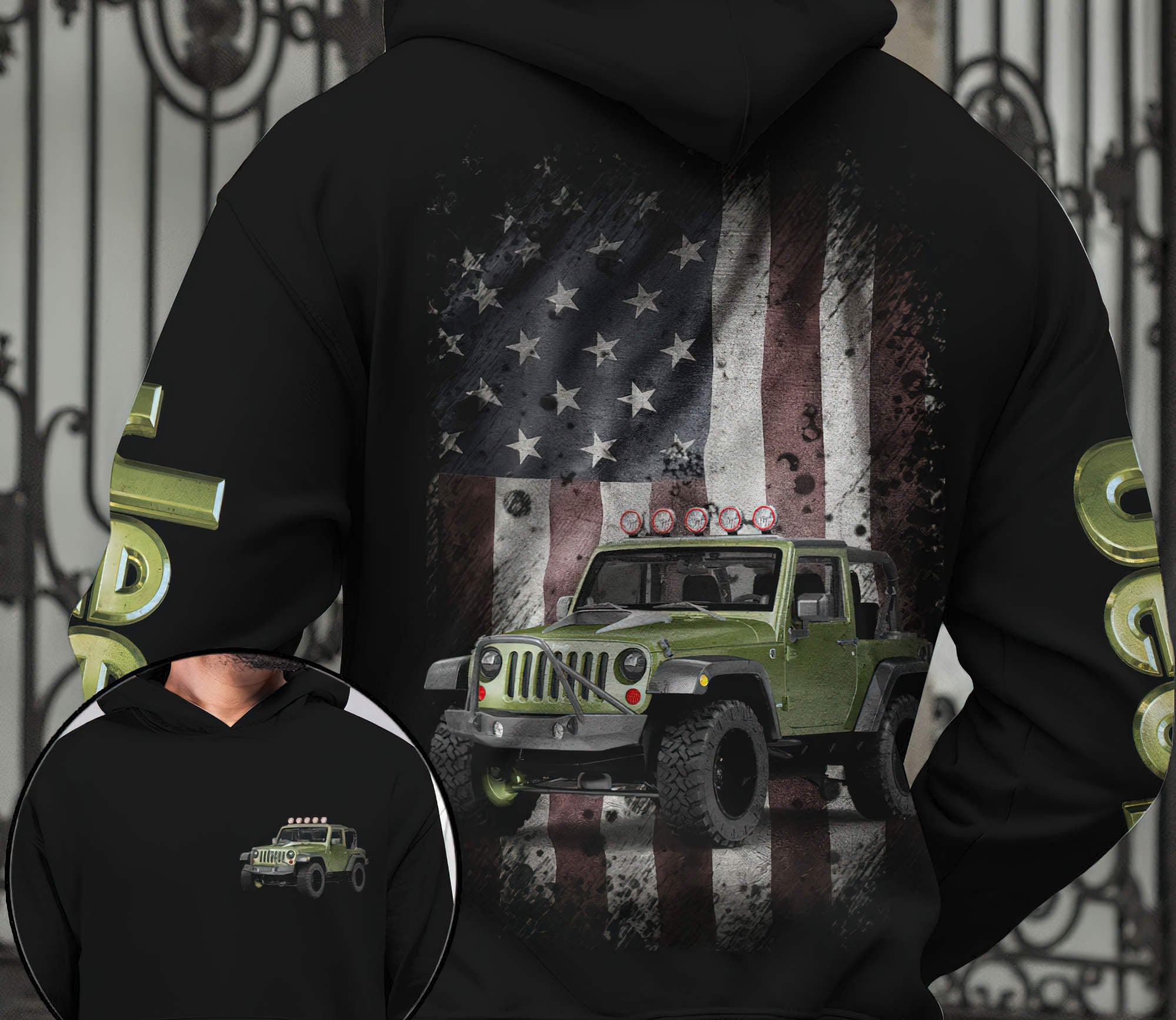 personalized-american-flag-jeep-hoodie