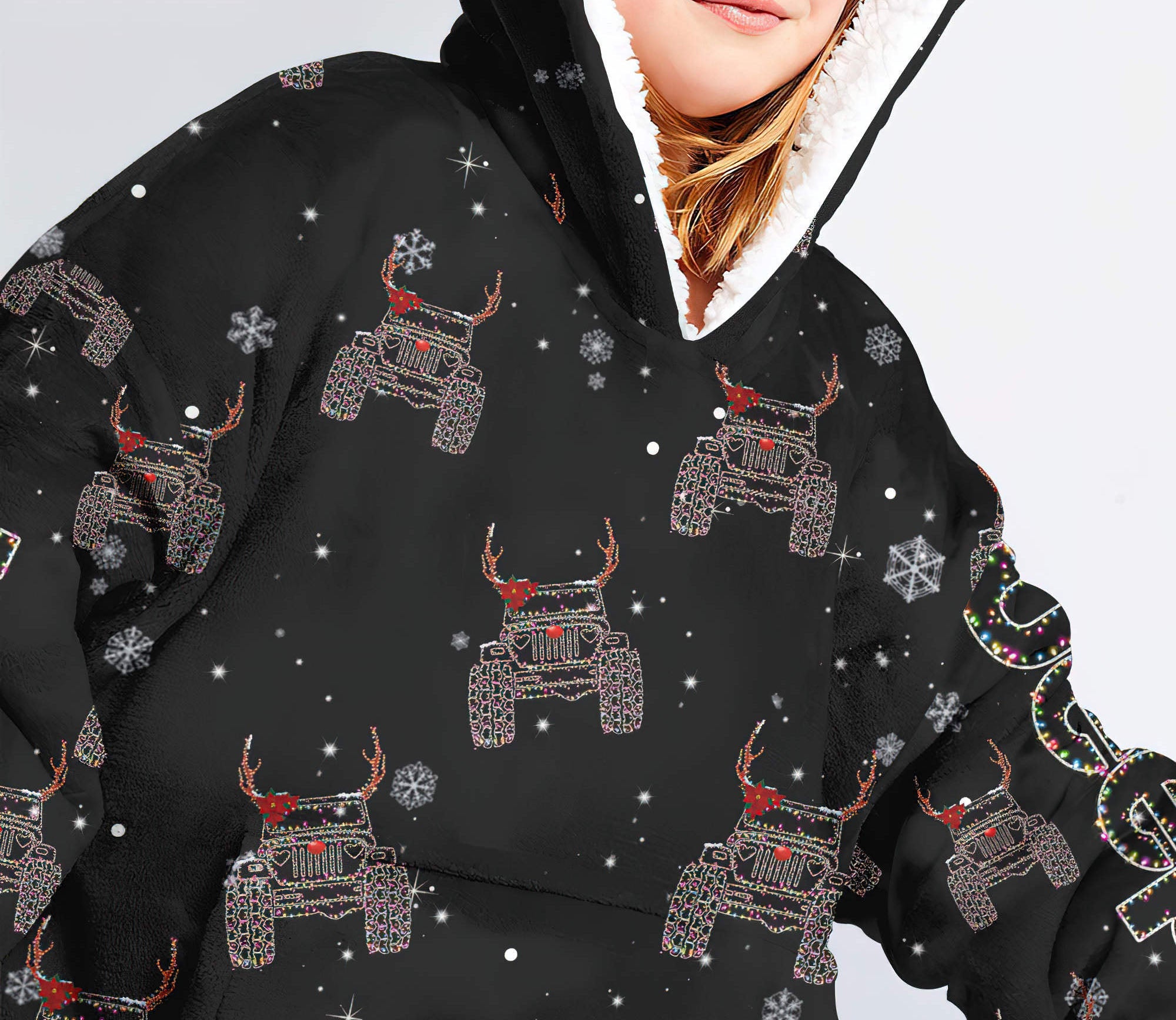 jeep-christmas-light-wearable-blanket-hoodie