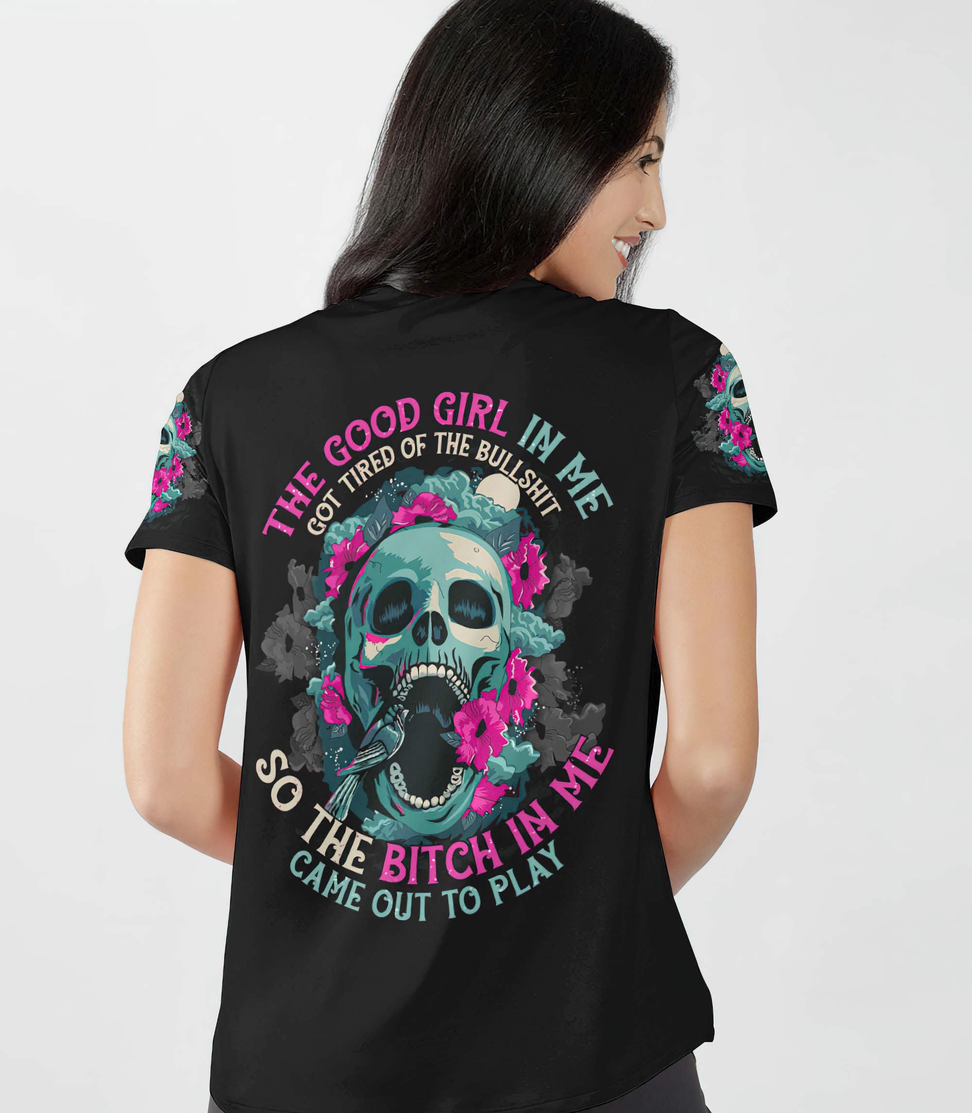 the-good-girl-in-me-got-tired-skull-all-over-print-30-women-v-neck-t-shirt