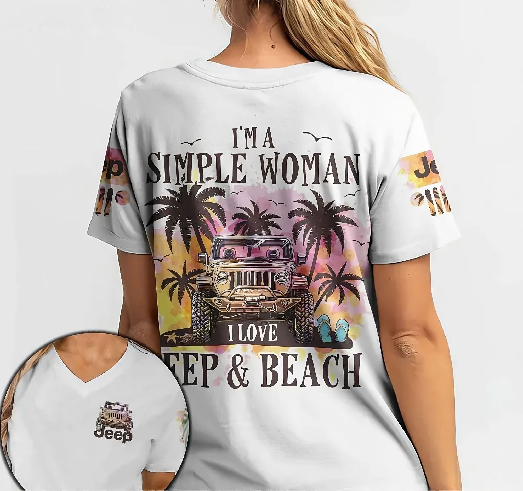 im-a-simple-woman-i-love-jeep-and-beach-all-over-print-brown-t-shirt