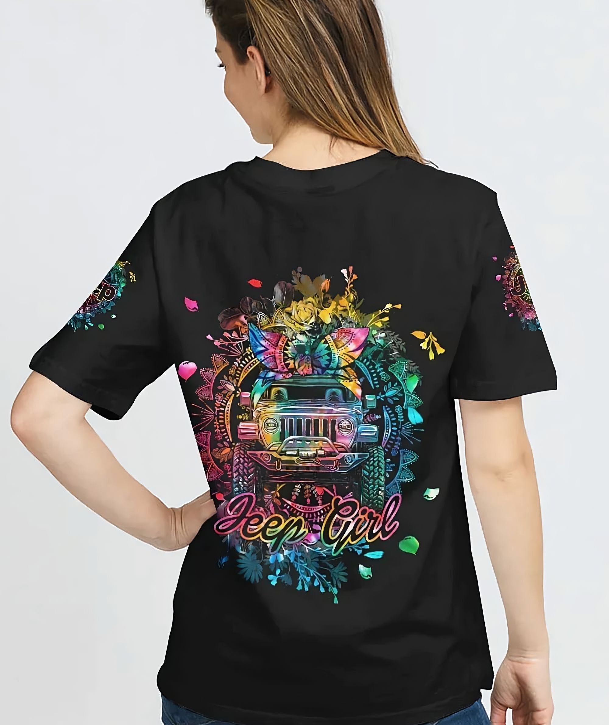 jeep-girl-mandala-flower-all-over-print-t-shirt