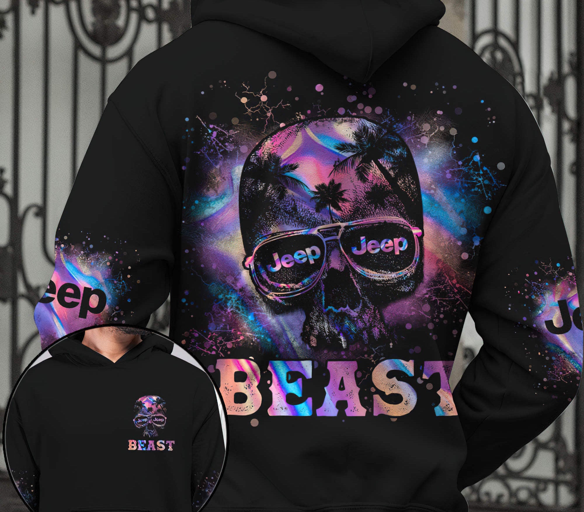 jeep-skull-beast-beauty-couple-hoodie