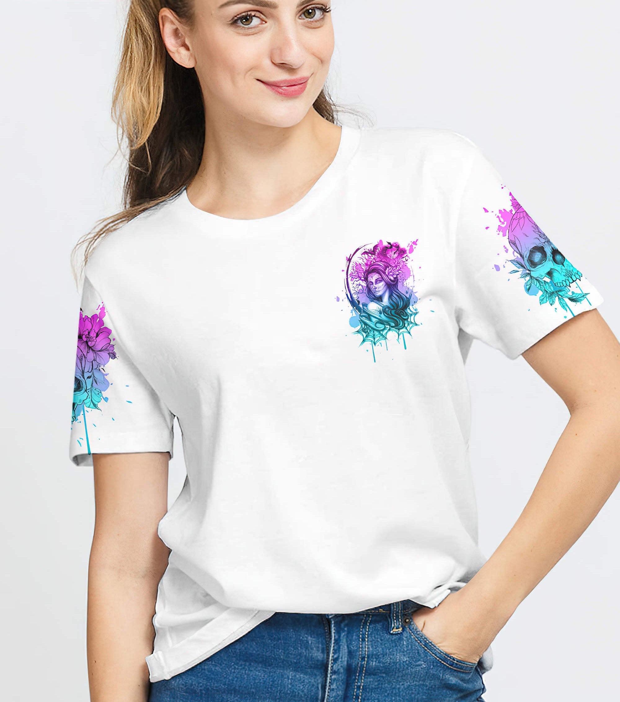 im-humble-enough-to-know-skull-girl-all-over-print-t-shirt