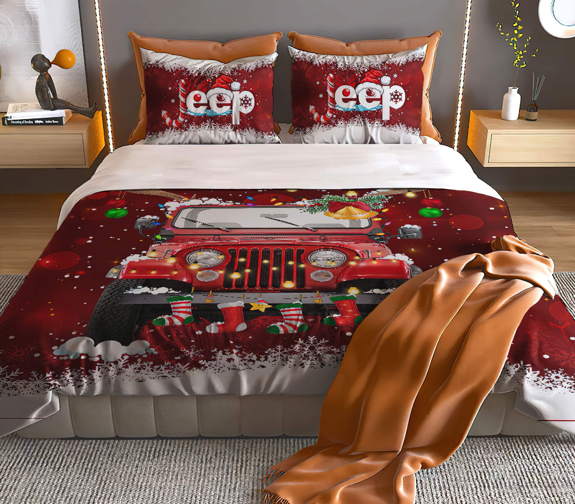 jeep-christmas-new-bedding-set