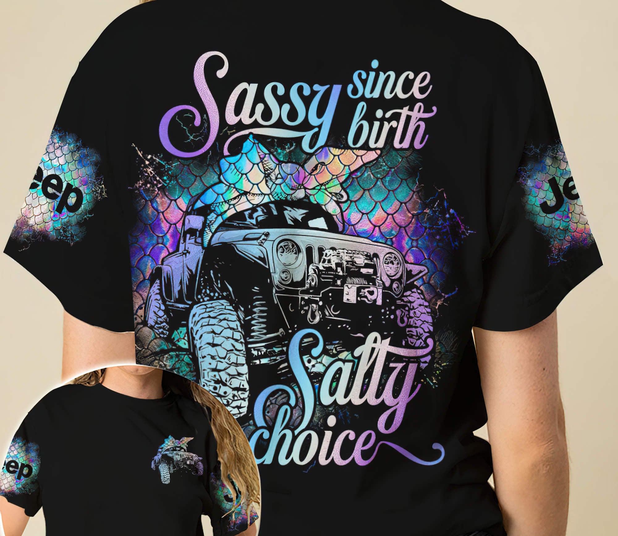 sassy-since-birth-jeep-mermaid-t-shirt