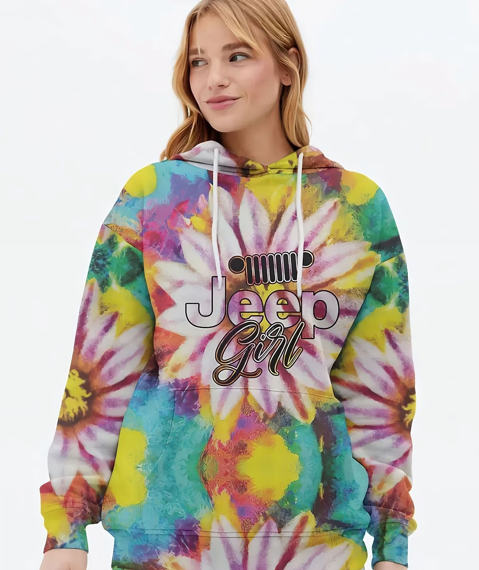 jeep-girl-painting-sunflower-all-over-print-hoodie