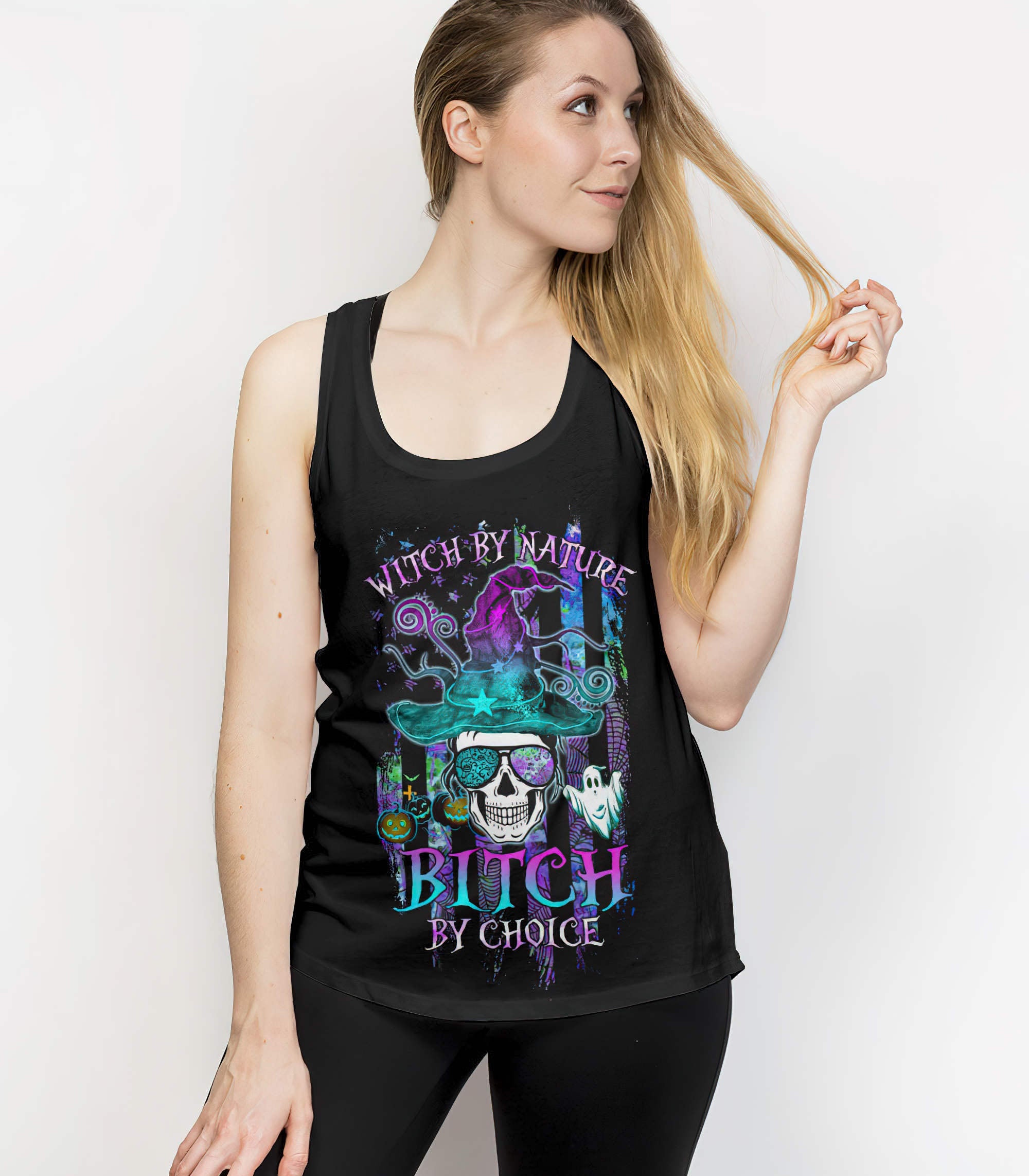 witch-by-nature-messy-bun-skull-all-over-print-tank-top