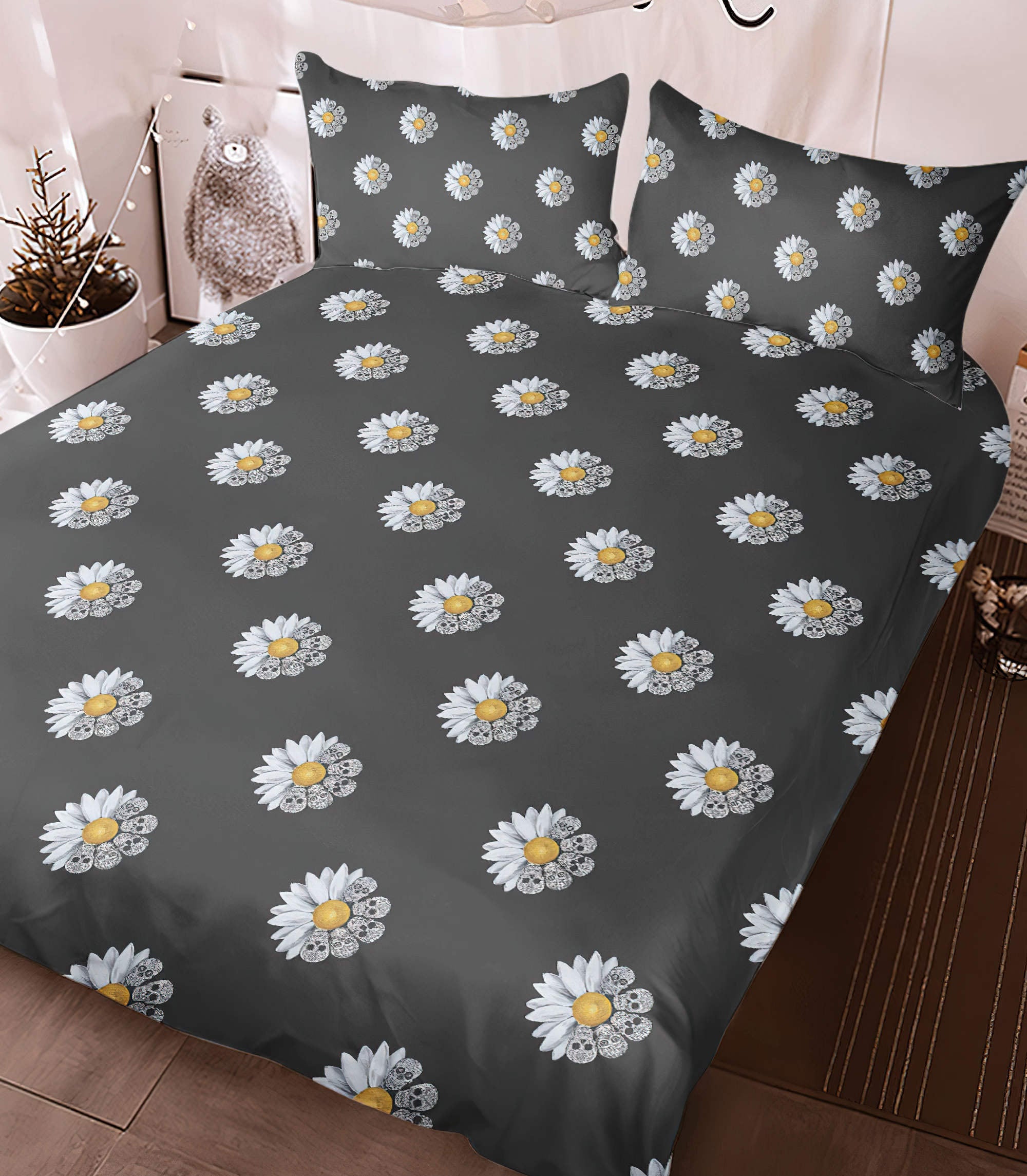 sugar-skull-daisy-bedding-set-bedding-set