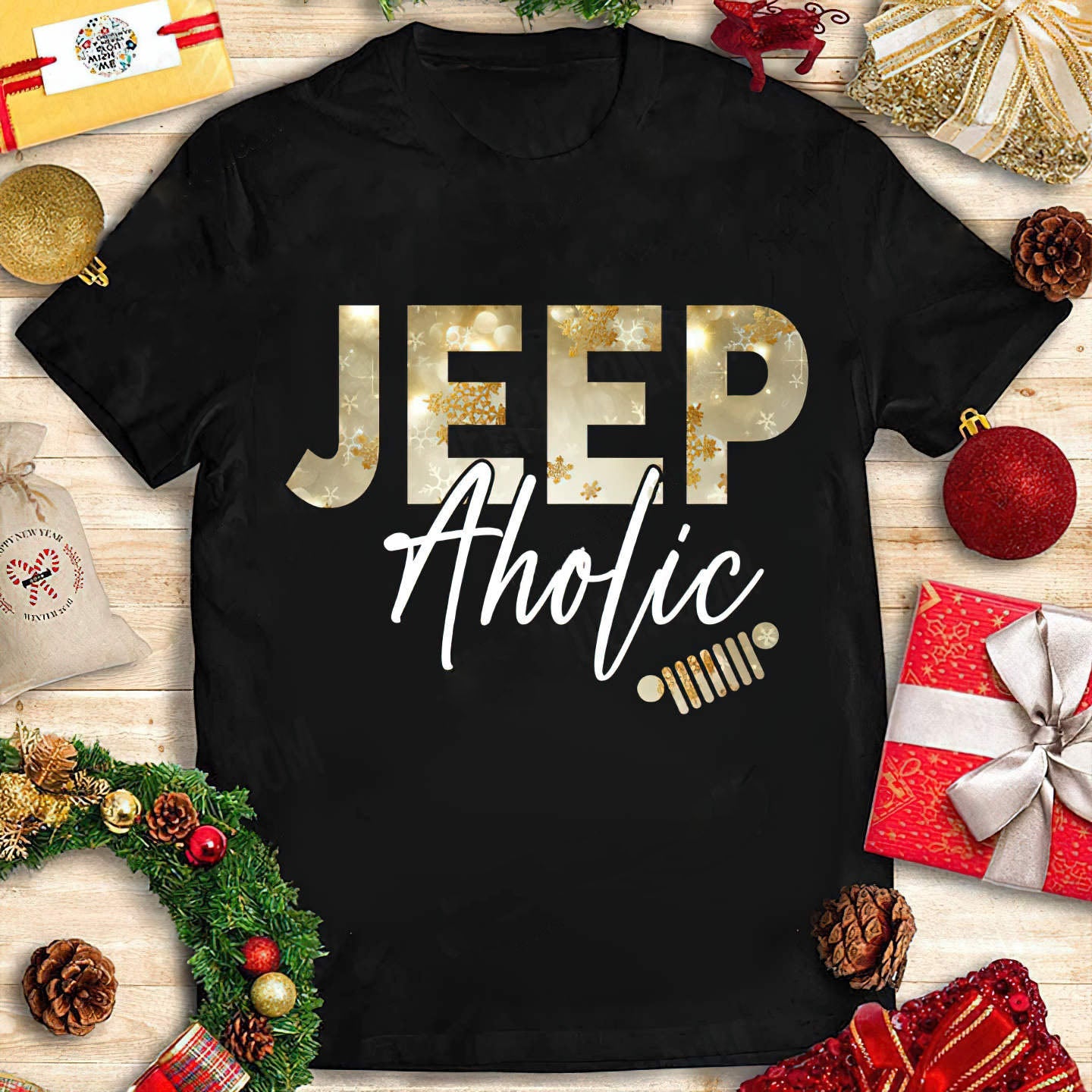 aholic-holo-jeep-christmas-t-shirt