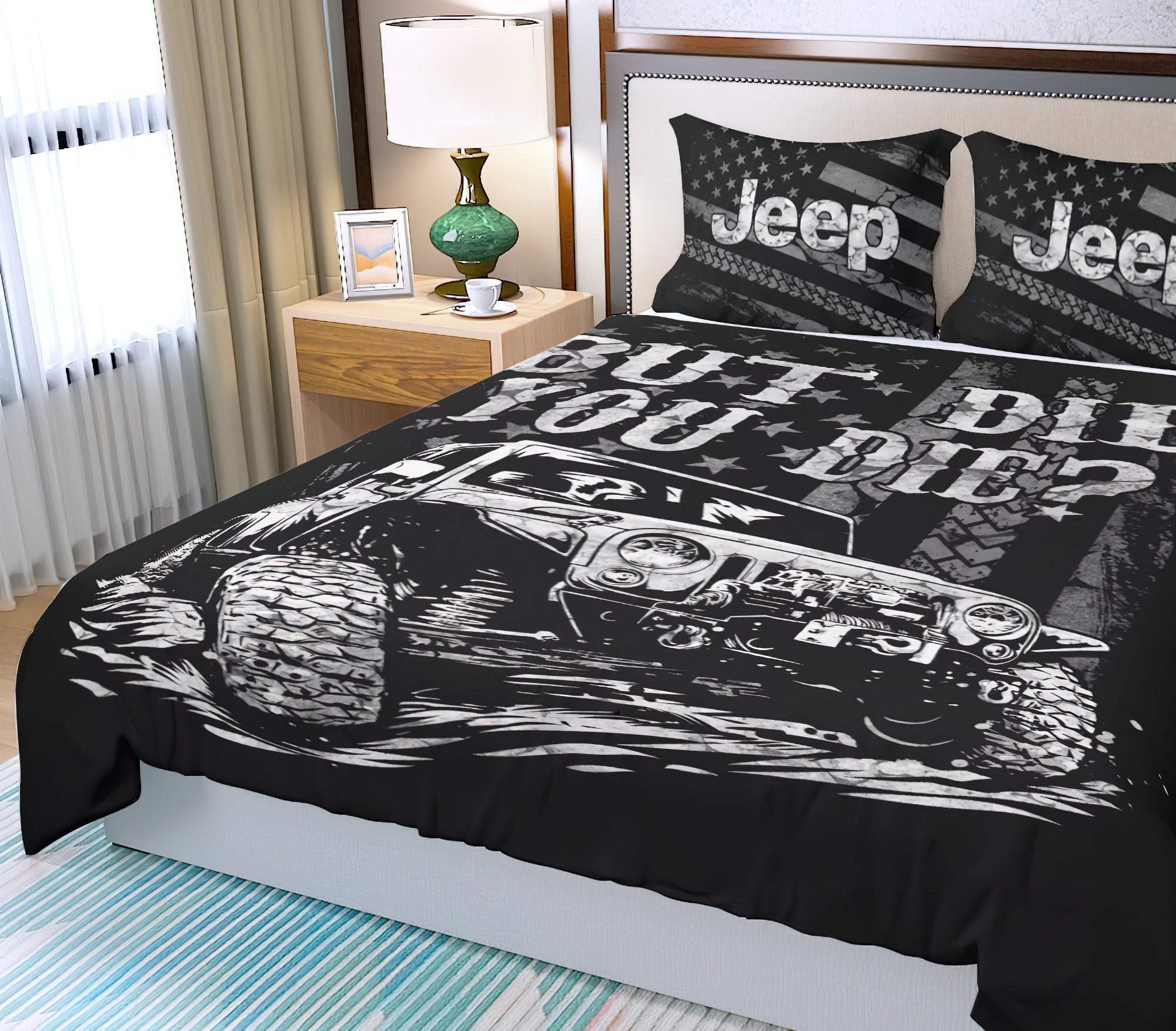 but-did-you-die-jeep-bw-bedding-set