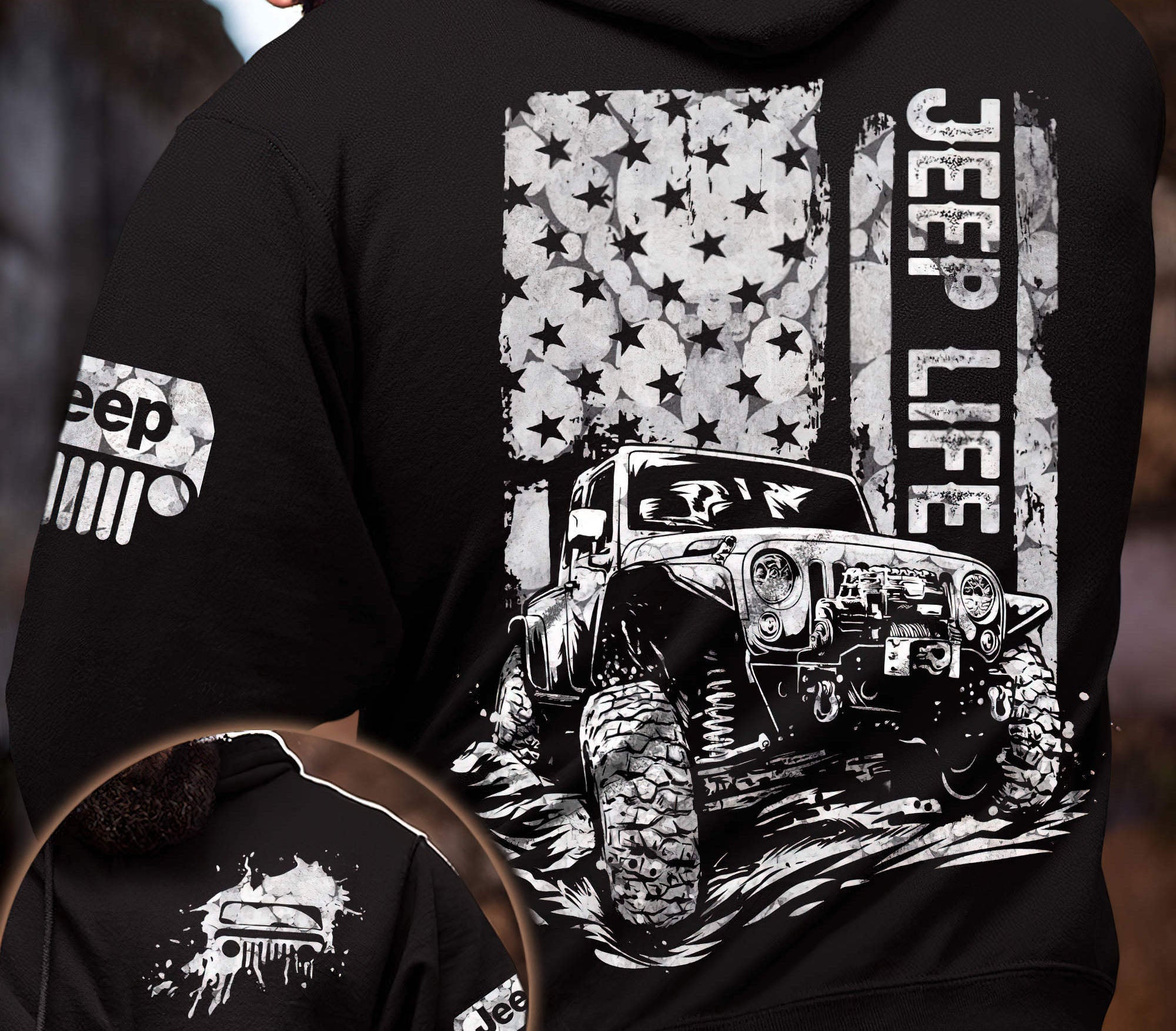 jeep-life-flag-bw-hoodie