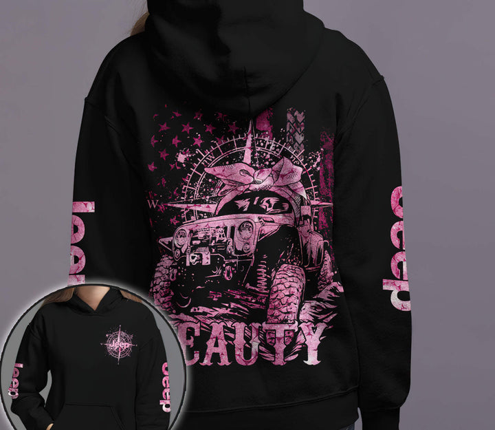 Jeep Beauty And Beast Couple Gift For Valentine Hoodie 3D LT11