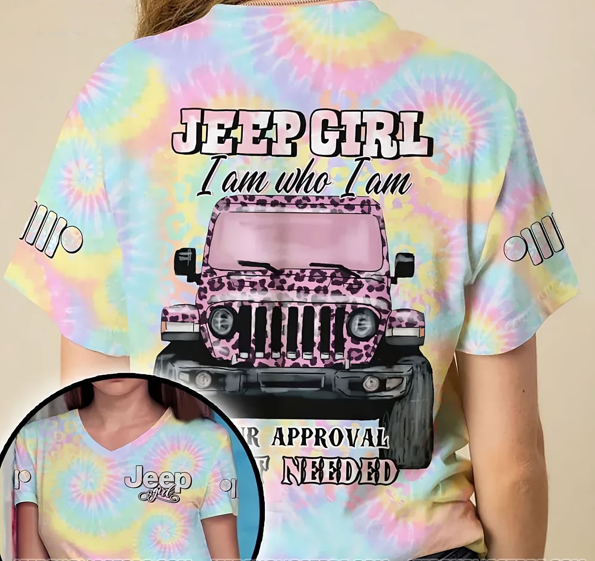 jeep-girl-i-am-who-i-am-all-over-print-pink-t-shirt