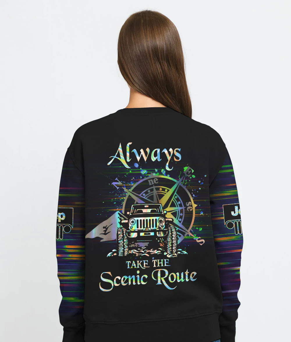 always-take-the-scenic-route-holo-sweatshirt