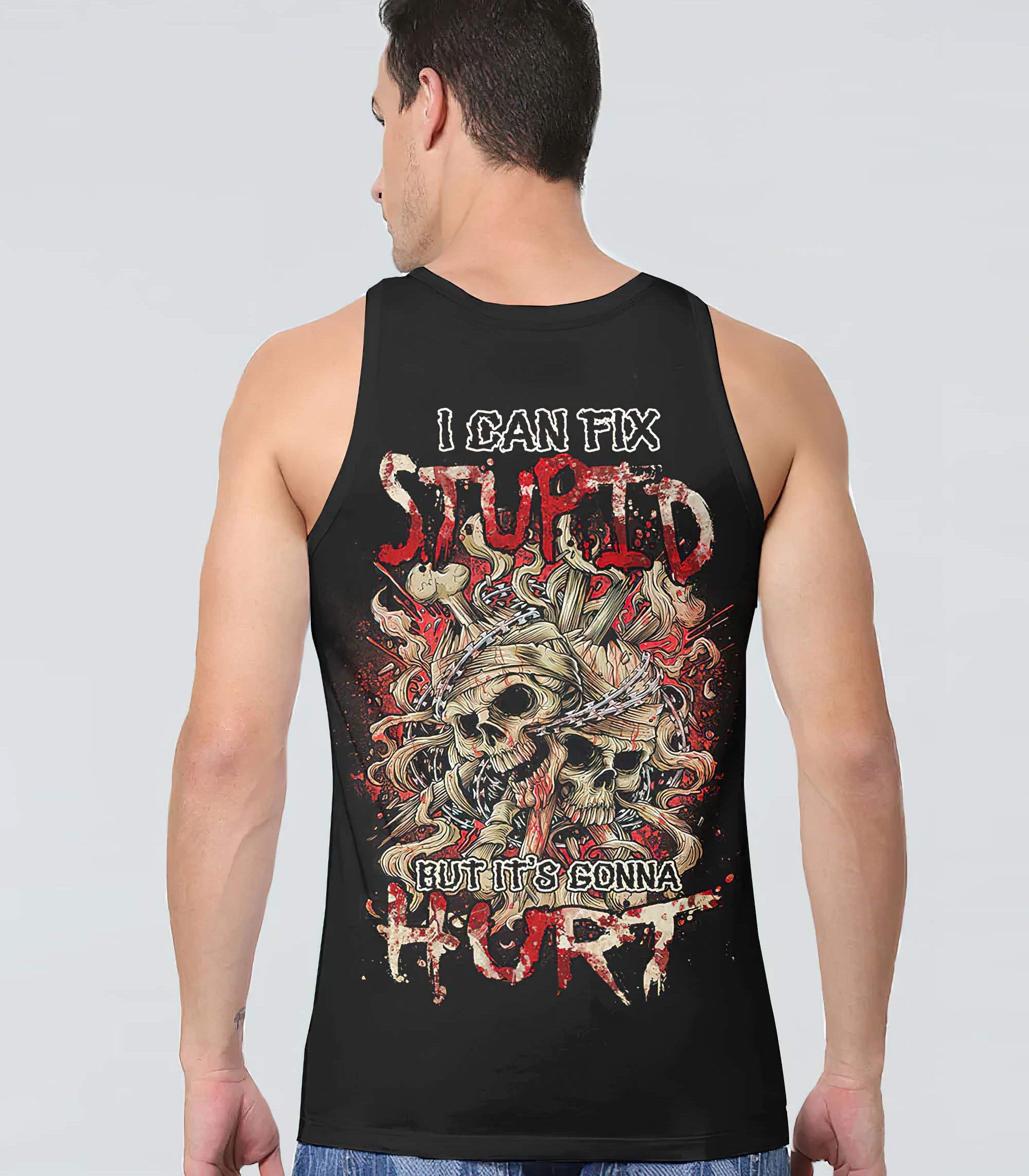 i-can-fix-stupid-skull-bones-blood-all-over-print-tank-top