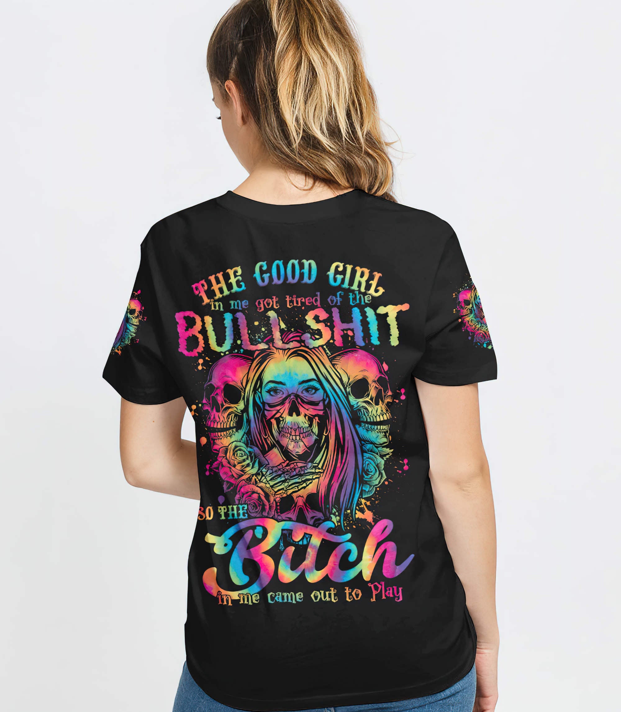 the-good-girl-in-me-got-tired-of-skull-tattoo-all-over-print-t-shirt