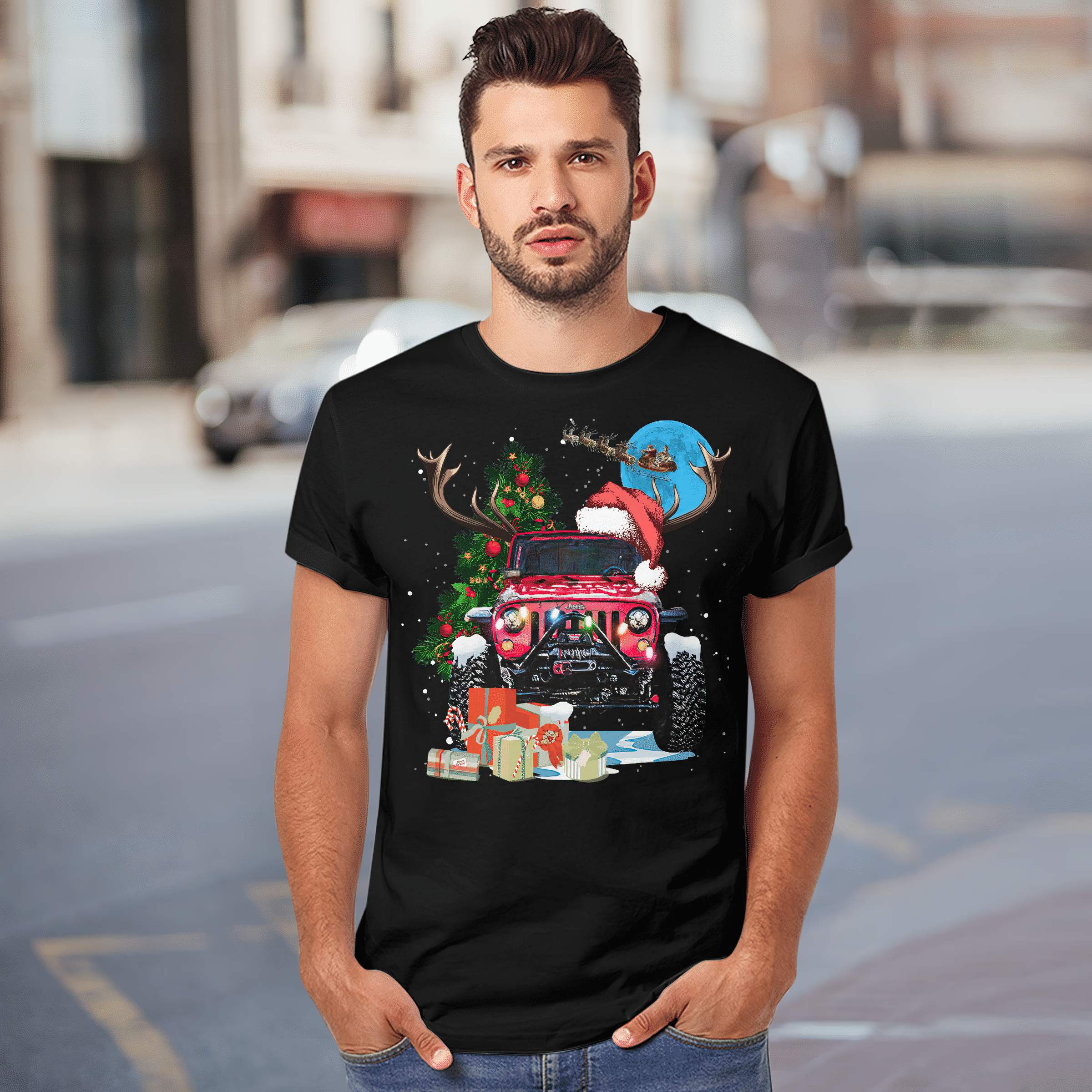 moon-christmas-jeep-christmas-t-shirt