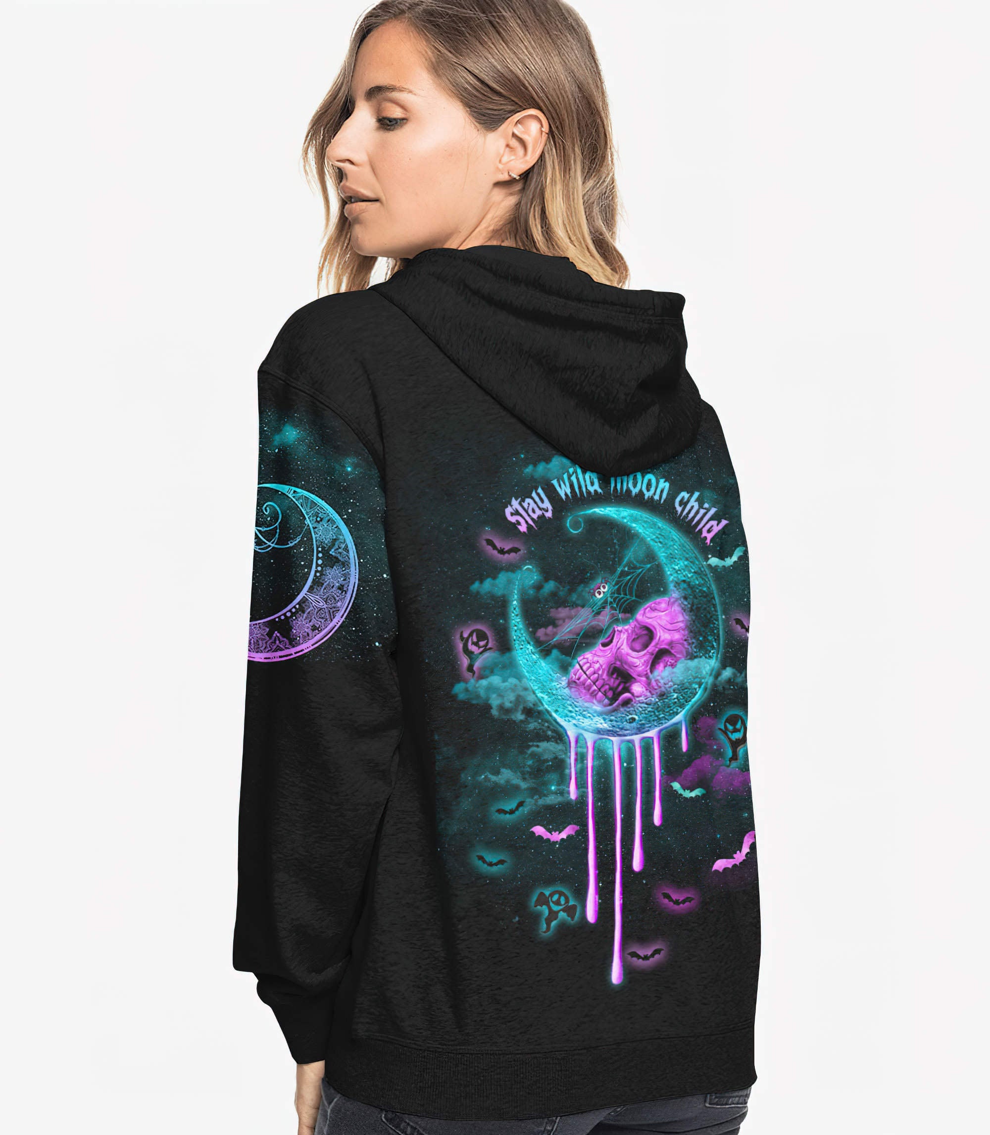 skull-melting-moon-halloween-all-over-print-hoodie