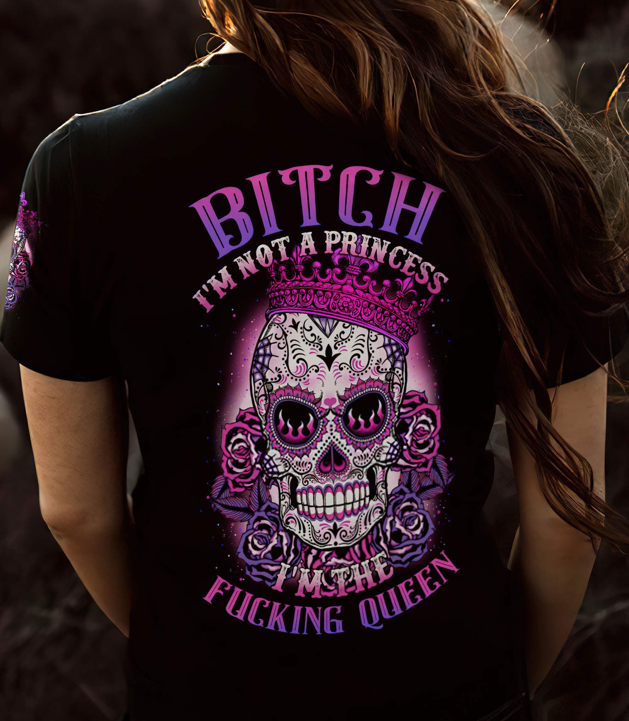 im-the-fking-queen-sugar-skull-all-over-print-women-v-neck-t-shirt