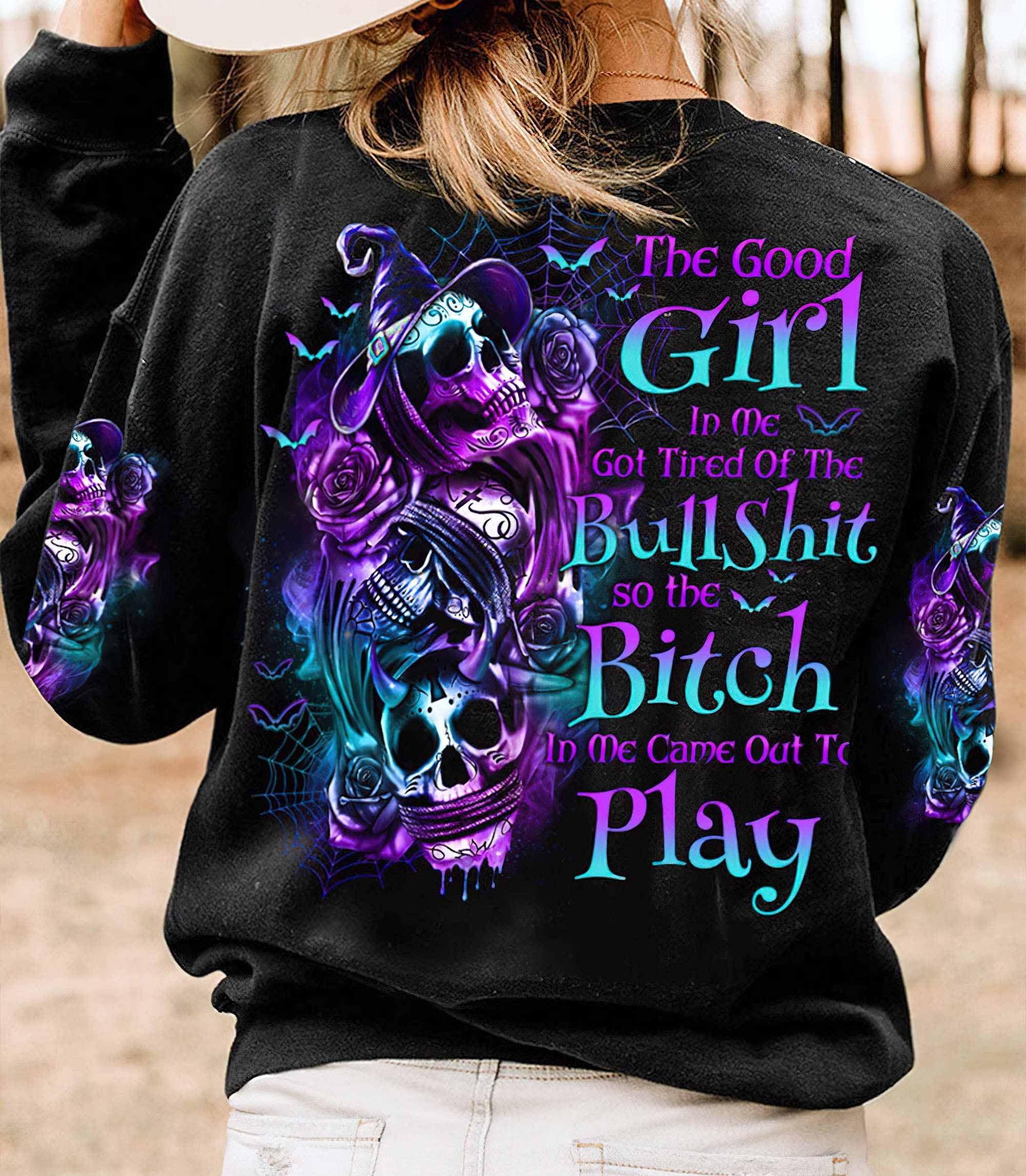 the-good-girl-in-me-3-skulls-rose-halloween-all-over-print-sweatshirt