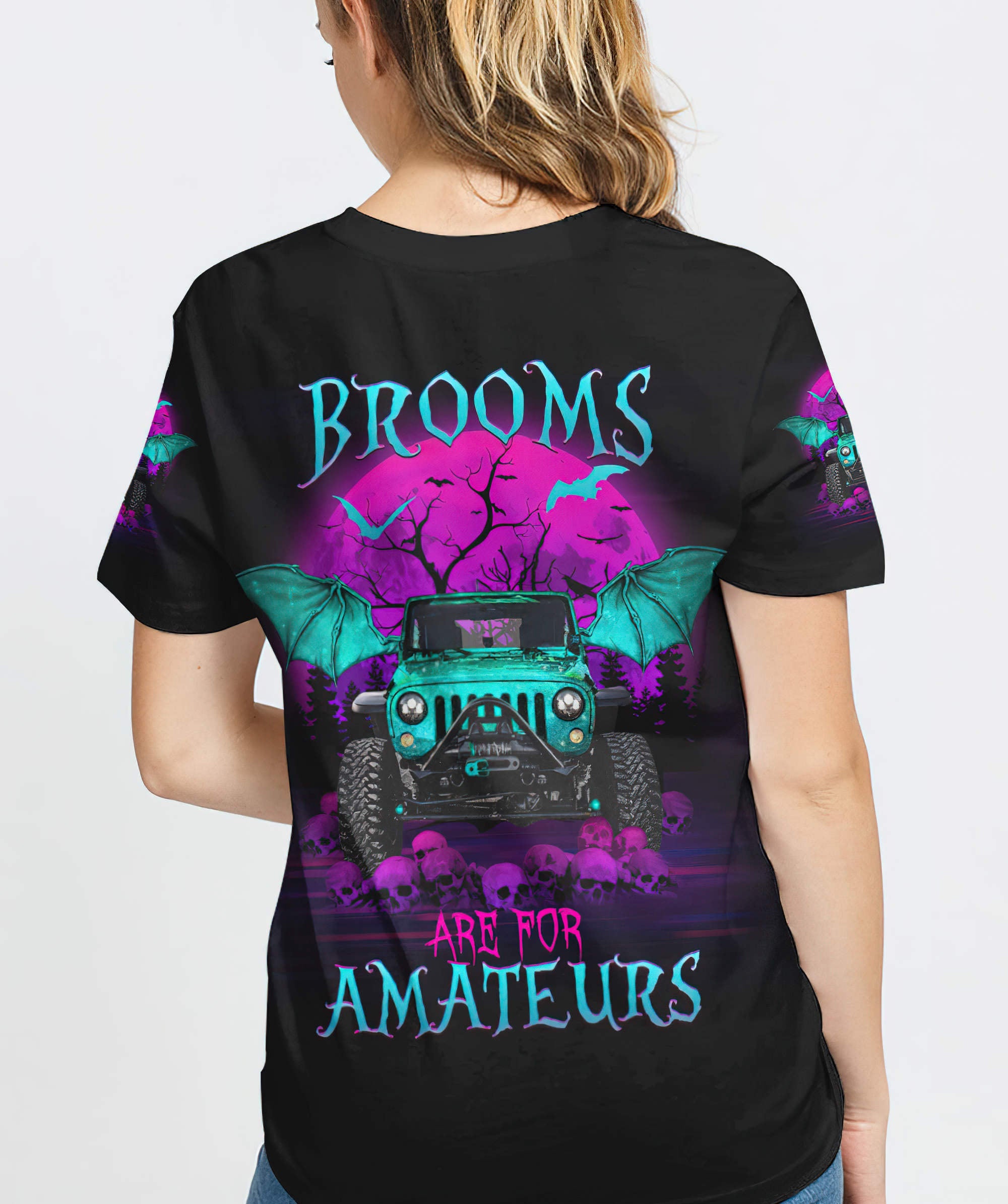 brooms-are-for-amateurs-jeep-t-shirt