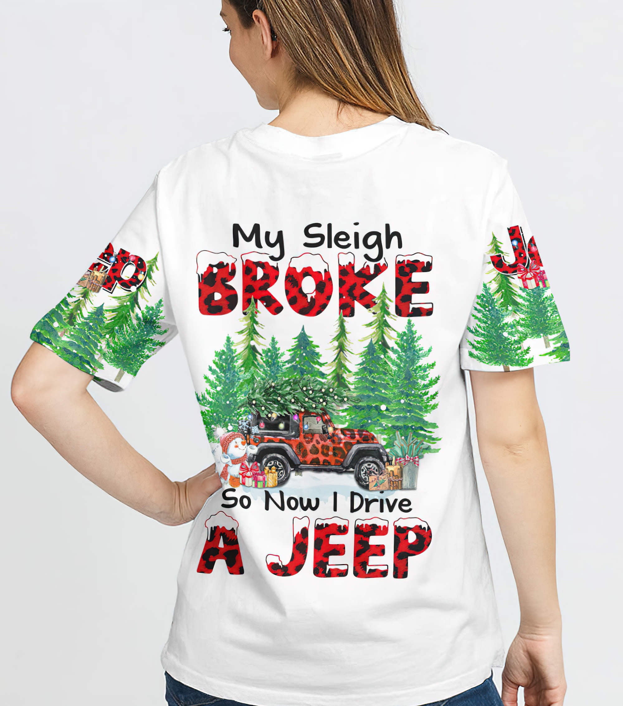 my-sleigh-broke-jeep-painting-leopard-t-shirt