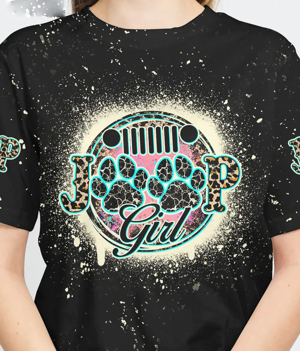 jeep-girl-dog-leopard-bleached-t-shirt