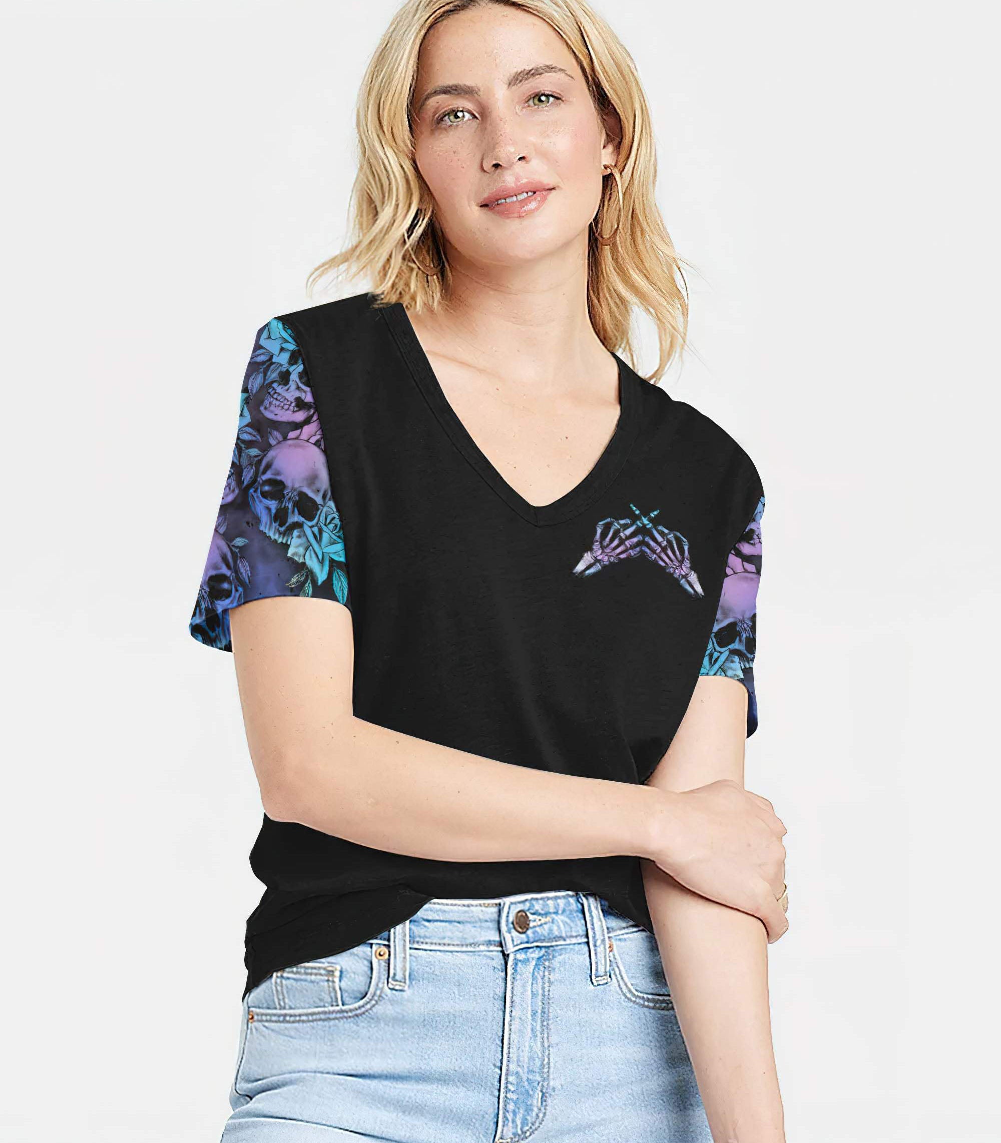 the-good-girl-in-me-got-tired-skull-all-over-print-35-women-v-neck-t-shirt