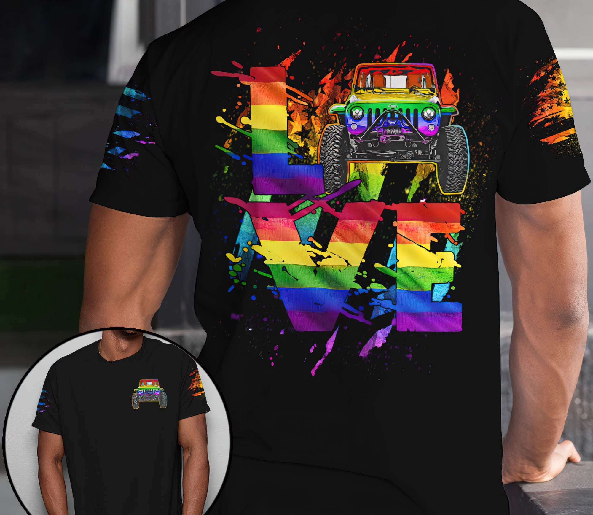 jeep-love-rainbow-couple-t-shirt