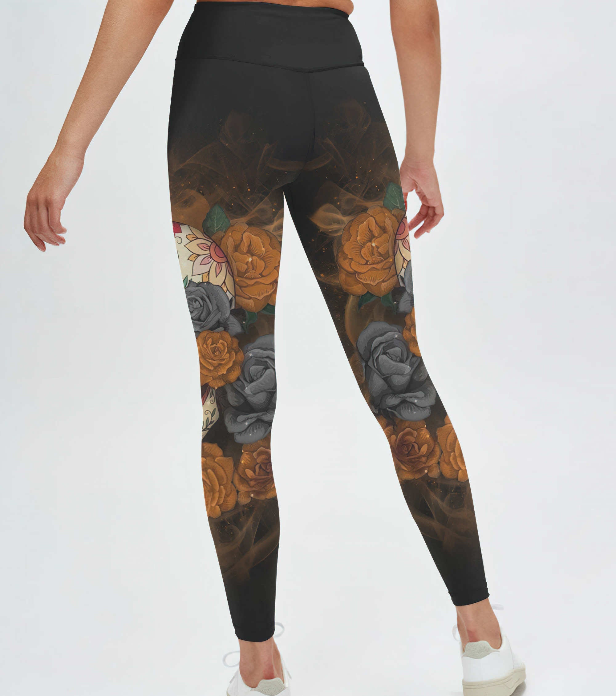 zero-fcks-given-flower-skull-all-over-print-leggings