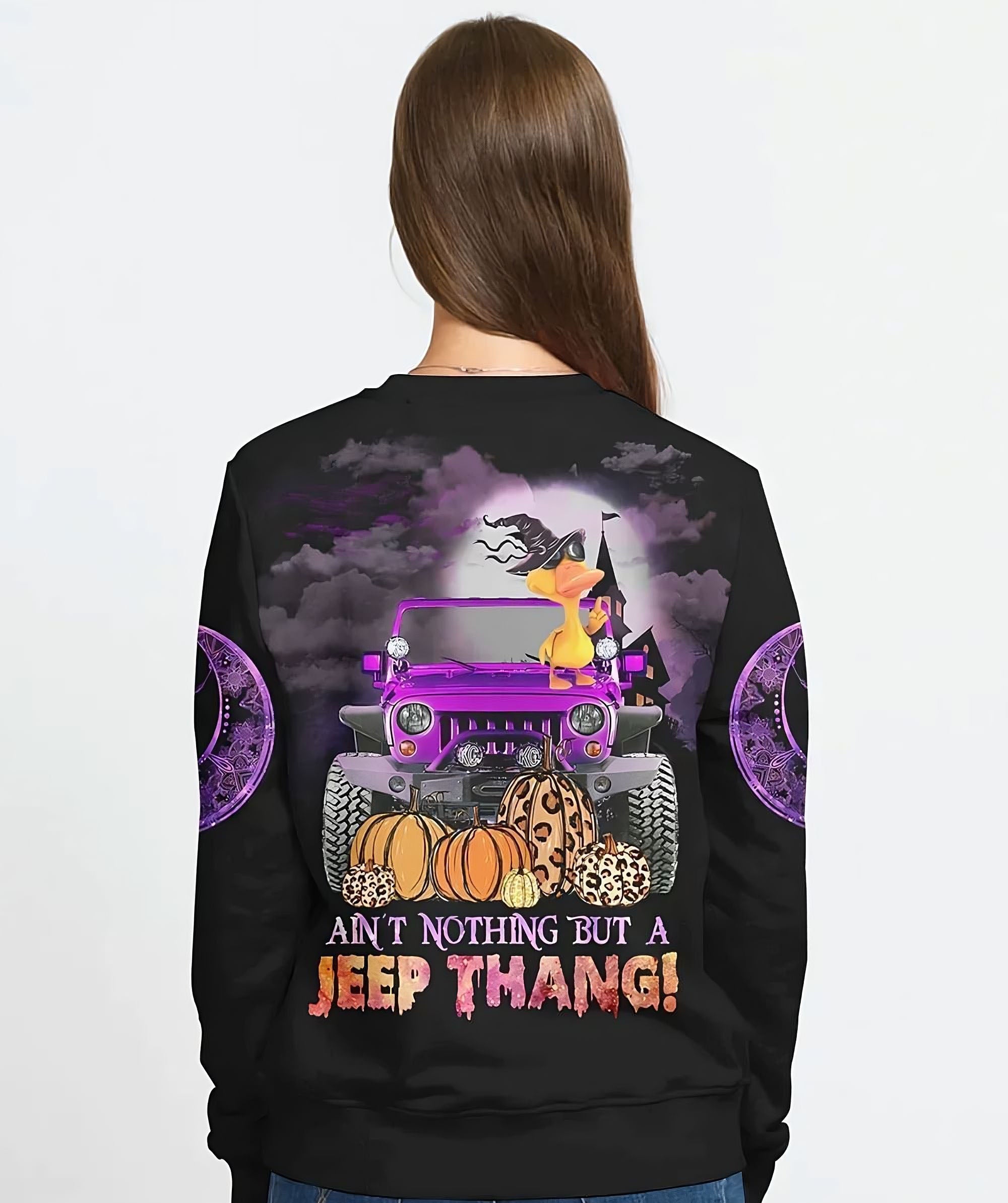 aint-nothing-but-a-jeep-thang-duck-halloween-all-over-print-sweatshirt