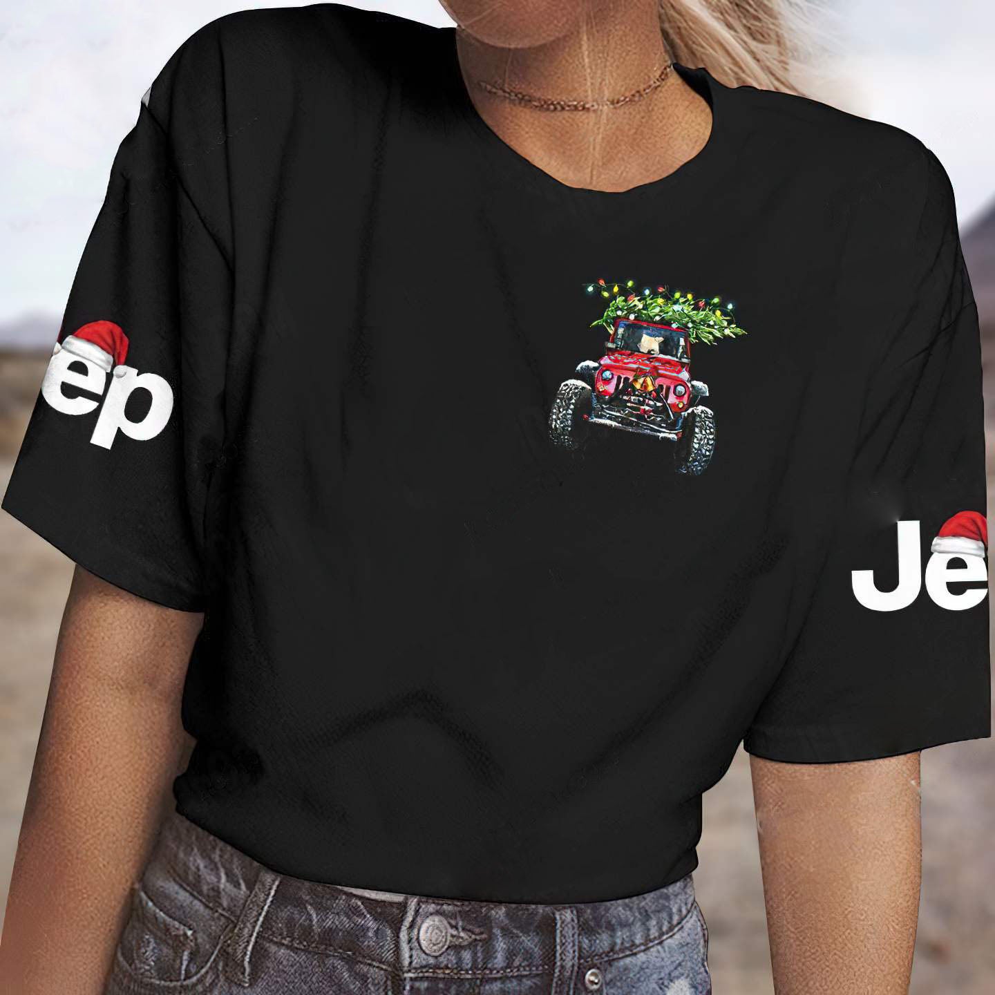 singing-jeep-christmas-t-shirt