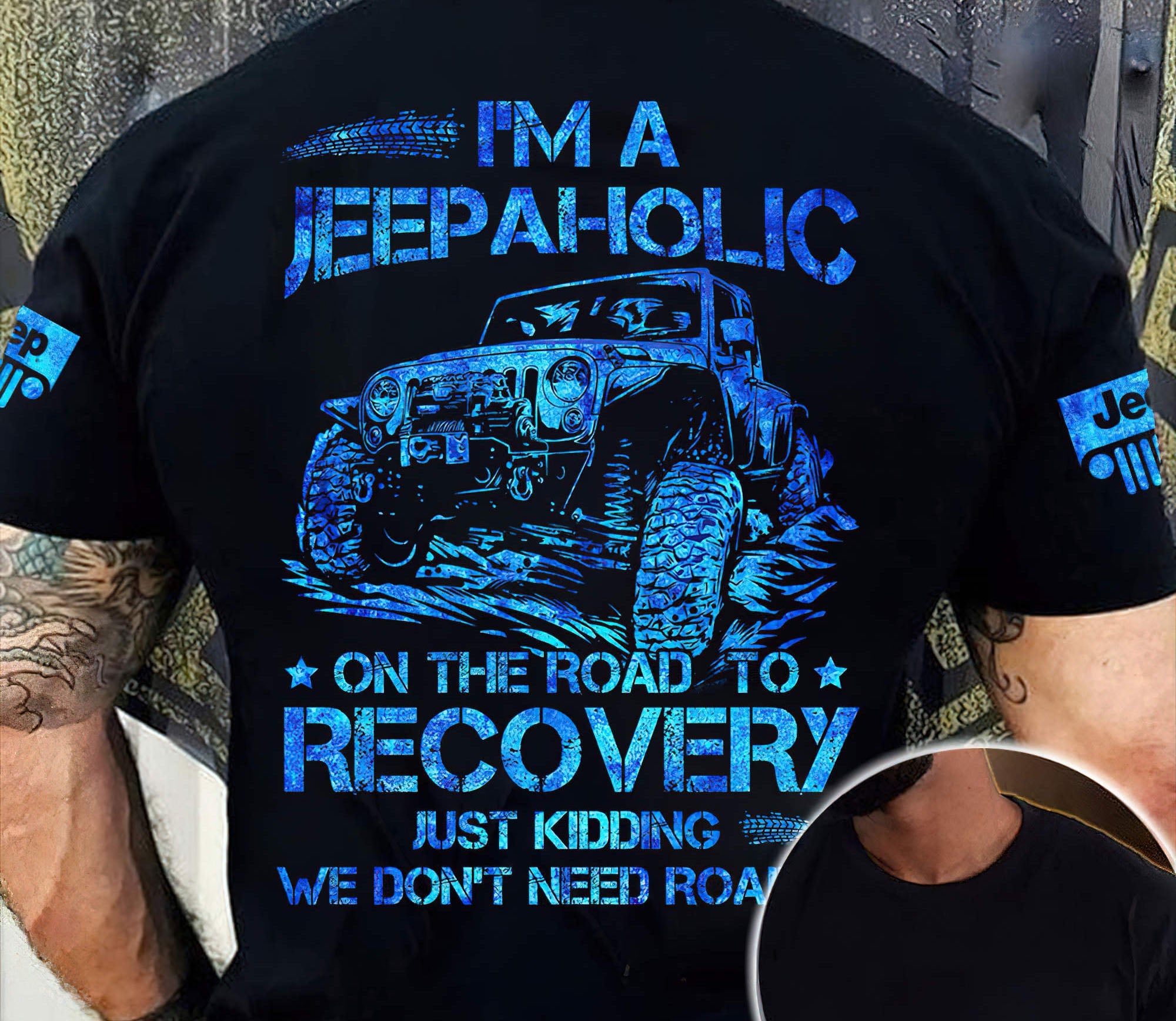 we-dont-need-roads-jeep-blue-t-shirt