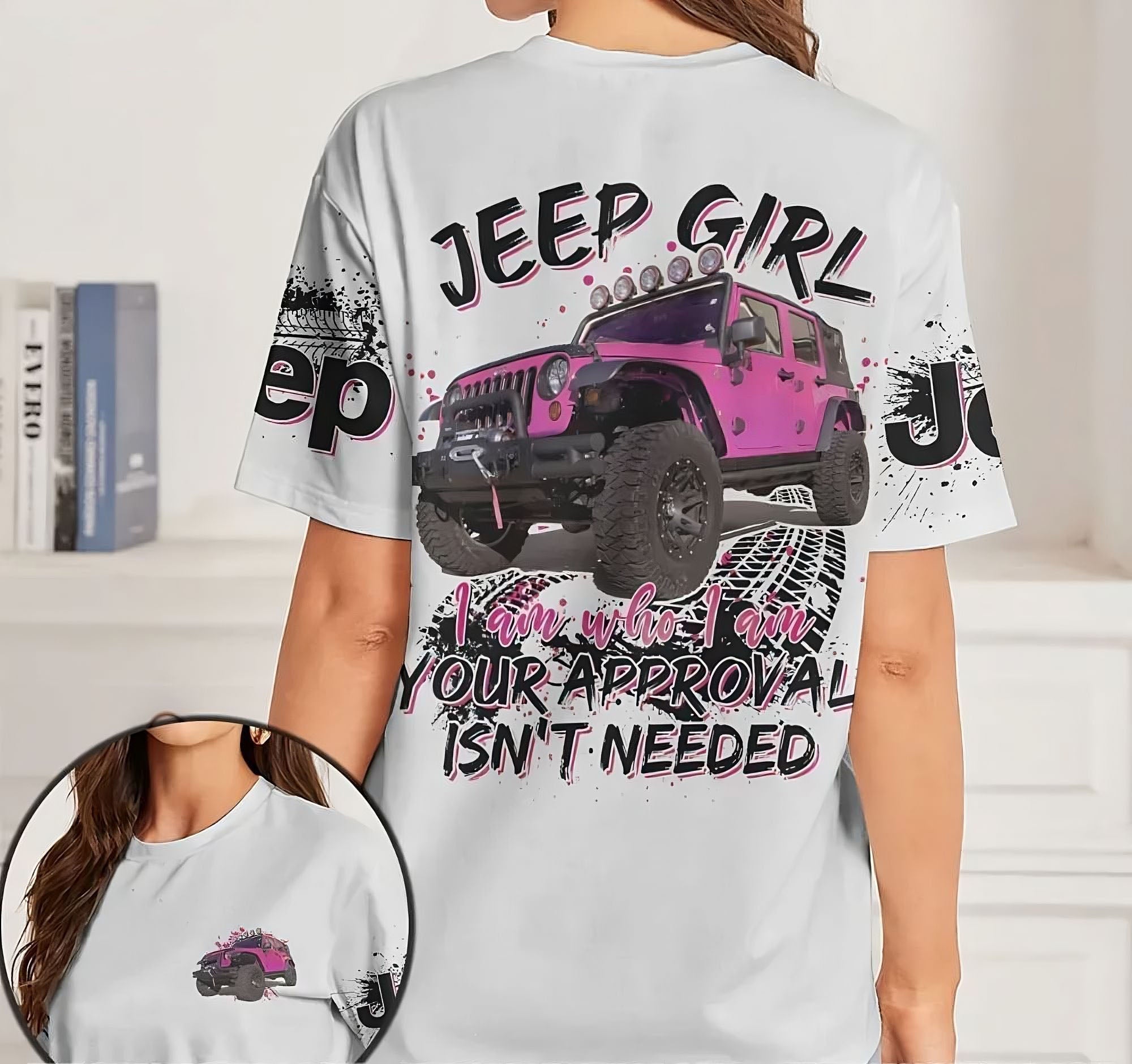 jeep-girl-i-am-who-i-am-pink-all-over-print-t-shirt