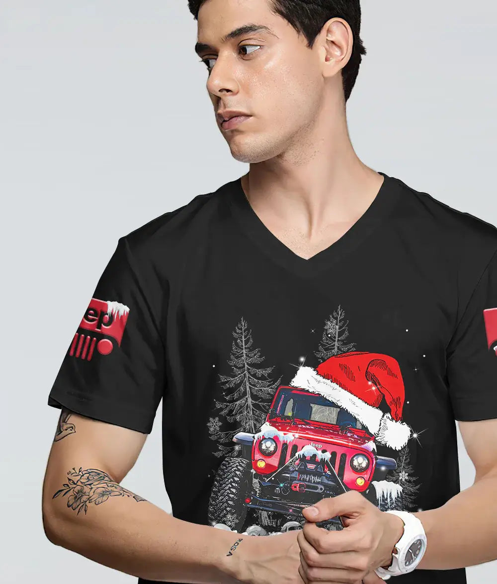 on-the-naughty-list-jeep-christmas-t-shirt