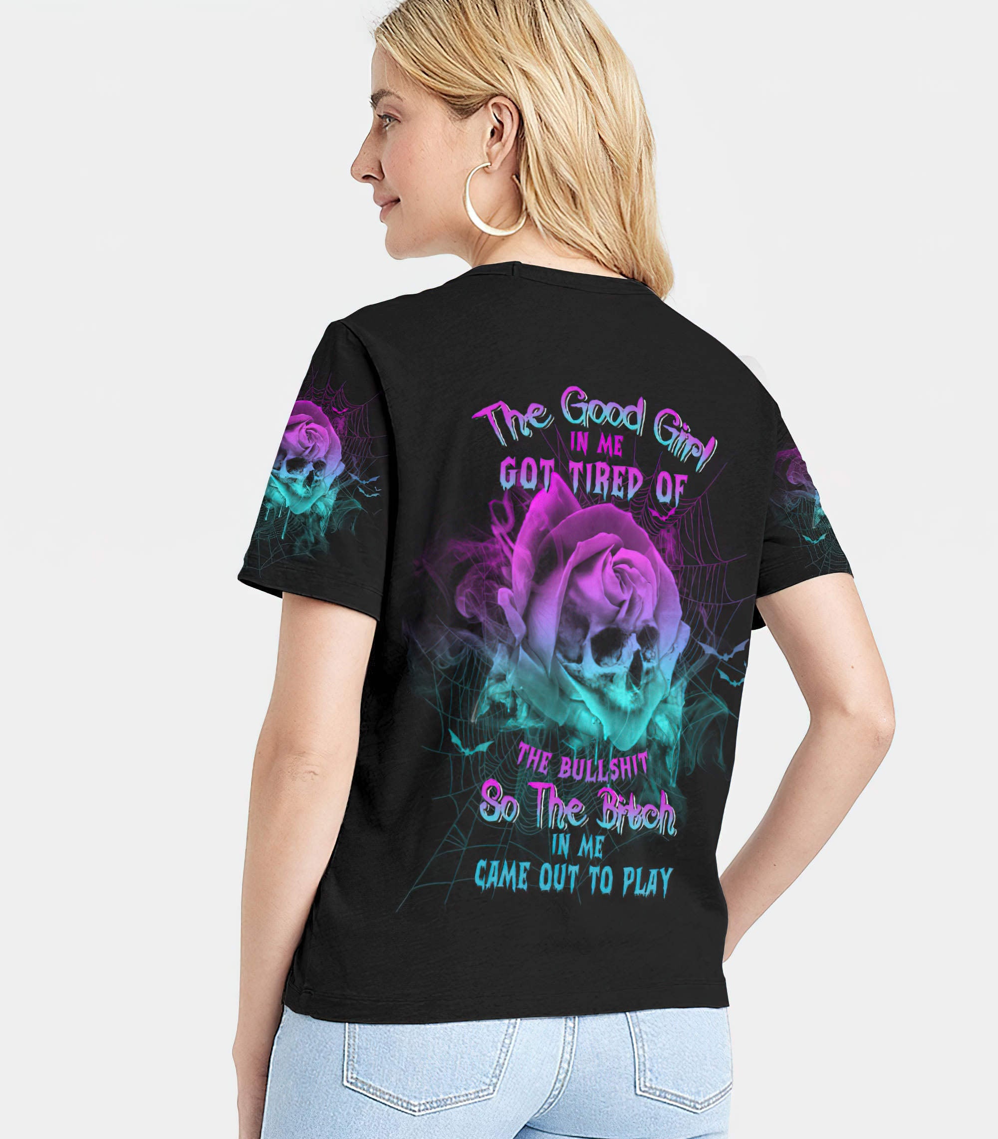 the-good-girl-in-me-got-tired-skull-all-over-print-26-women-v-neck-t-shirt