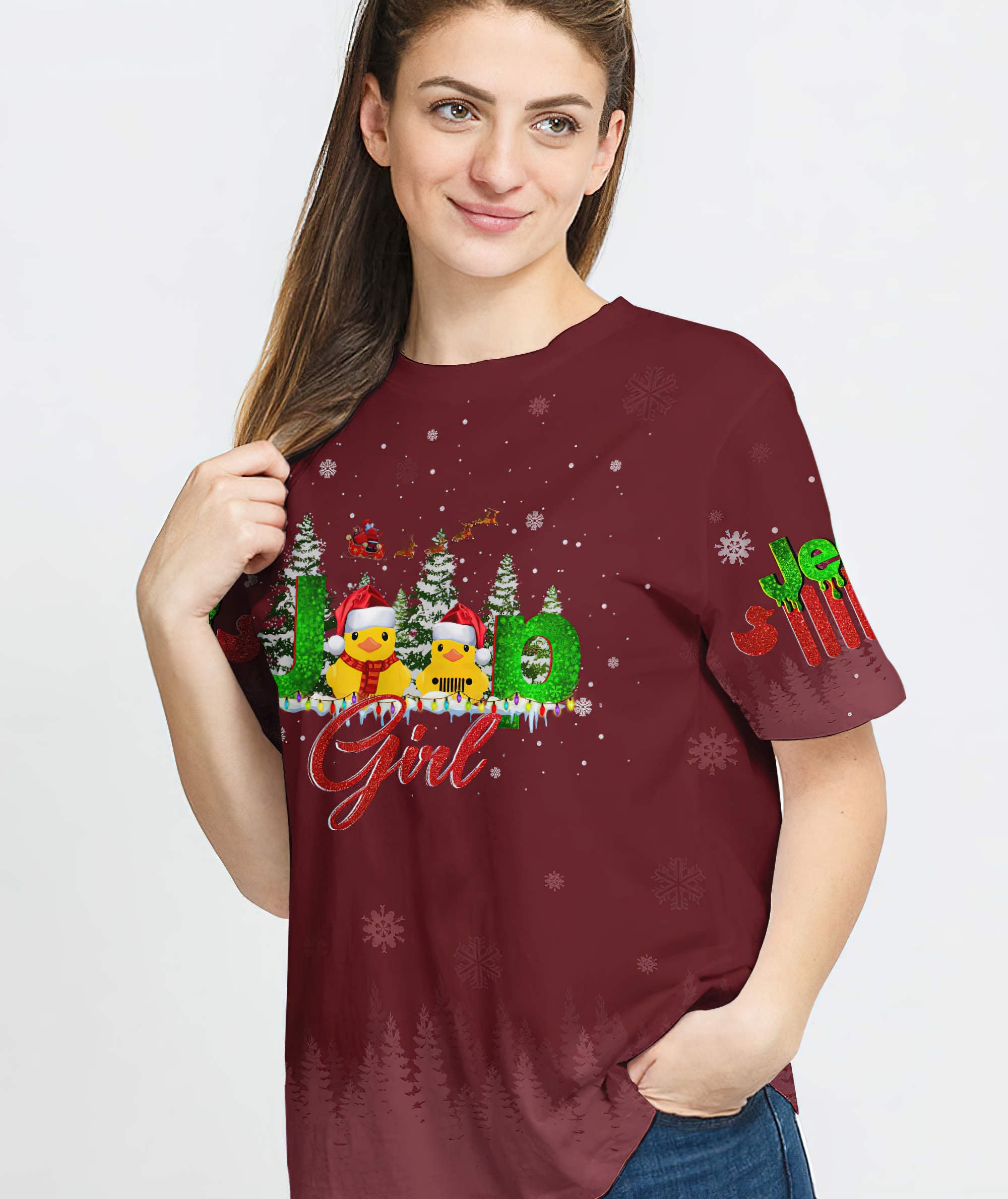 duck-jeep-girl-christmas-t-shirt