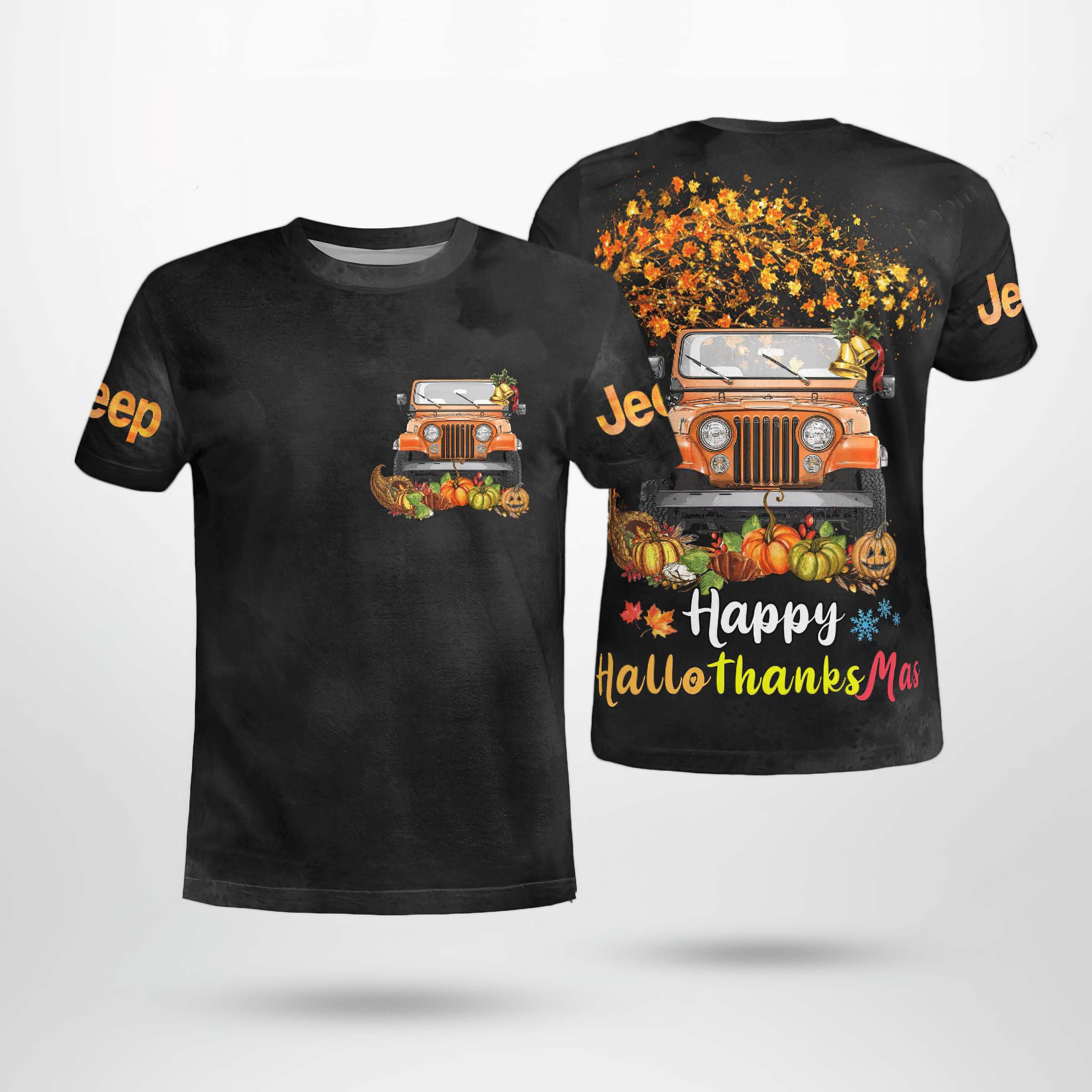 hanging-jeep-christmas-2-t-shirt