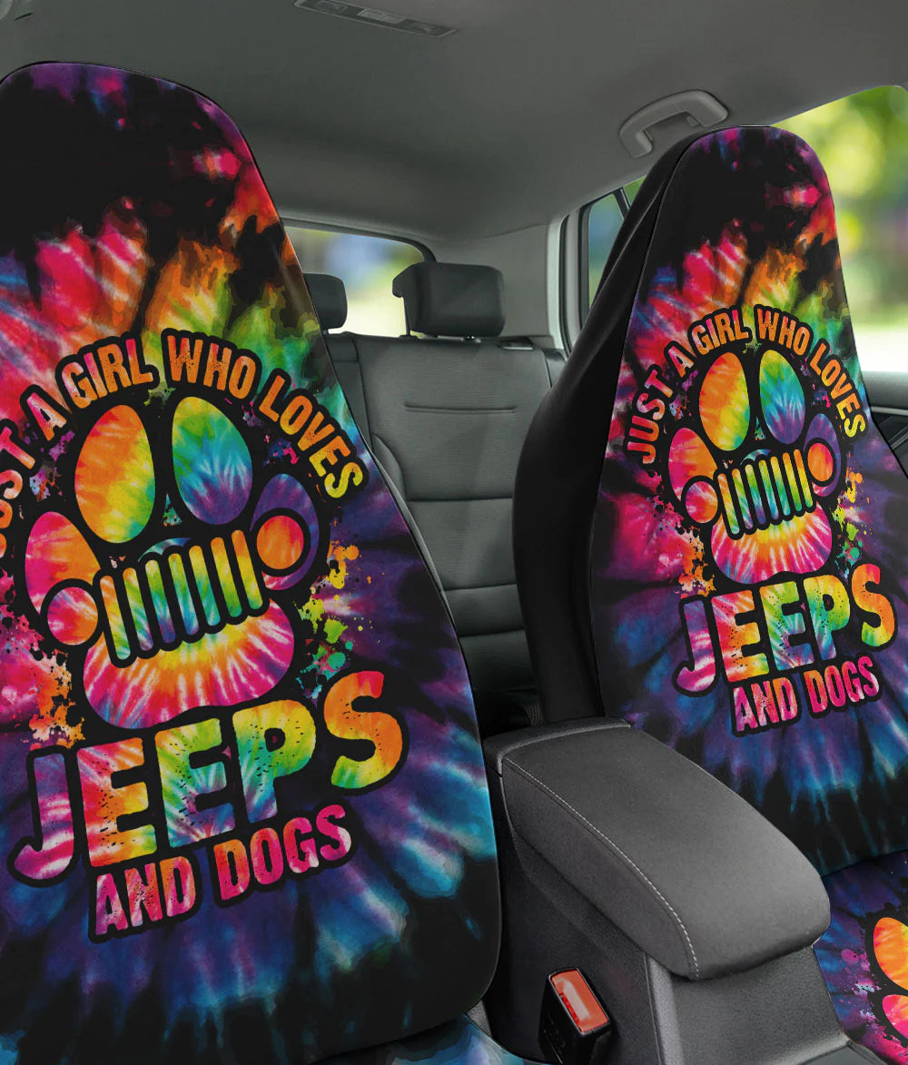 jeep-dog-paw-colorful-tie-dye-automotive-car-seat-cover