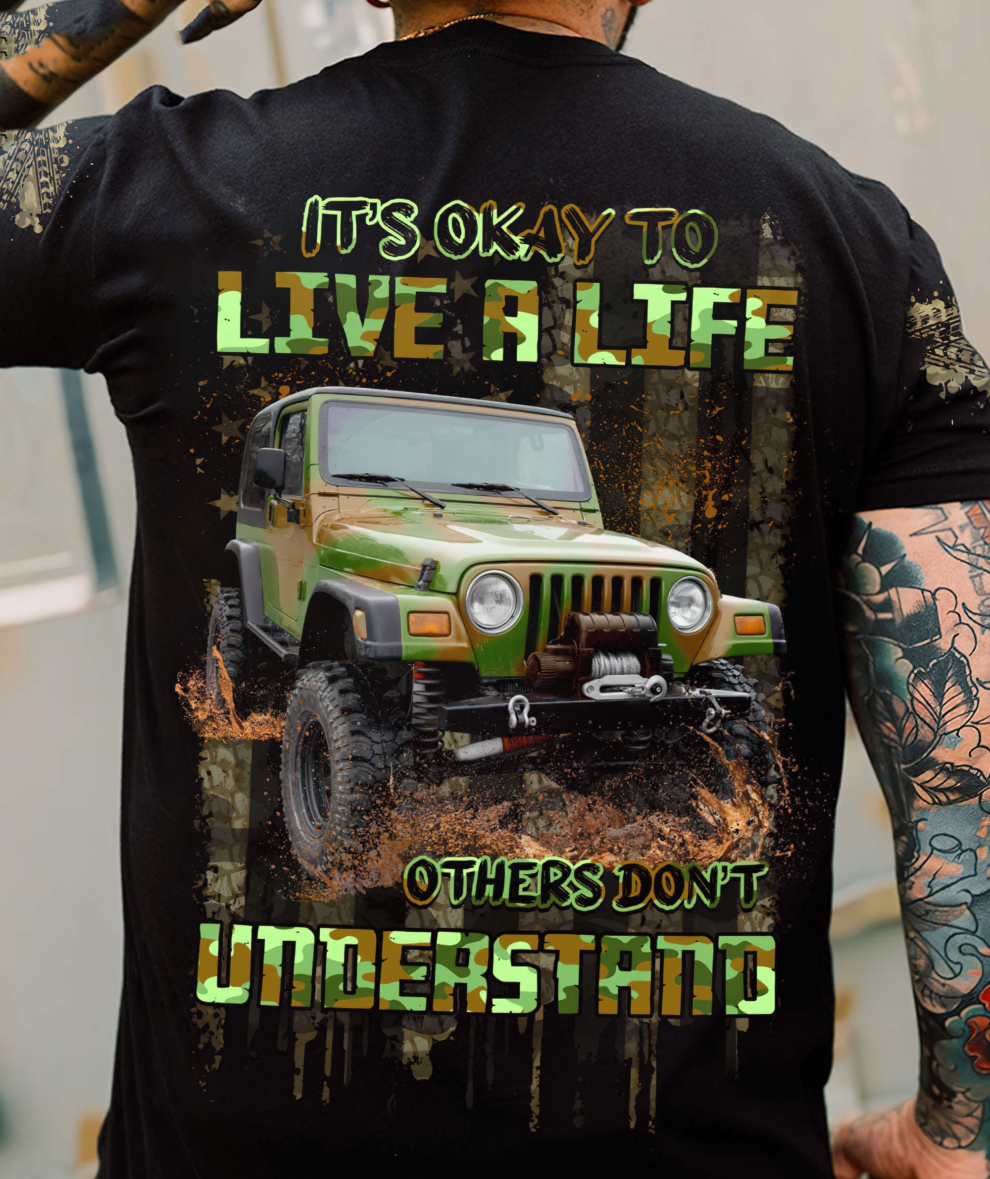 its-okay-to-live-a-life-jeep-t-shirt