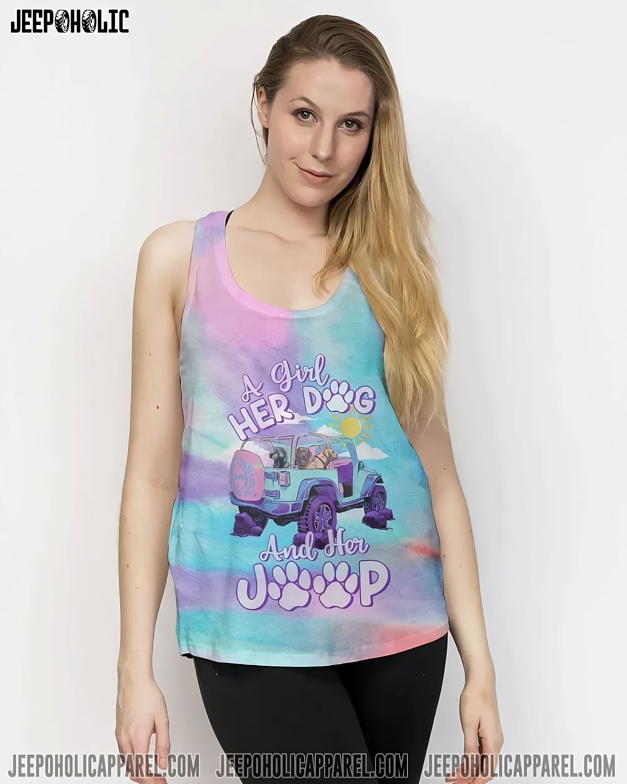 a-girl-her-dog-and-her-jeep-pastel-tie-dye-all-over-print-tank-top