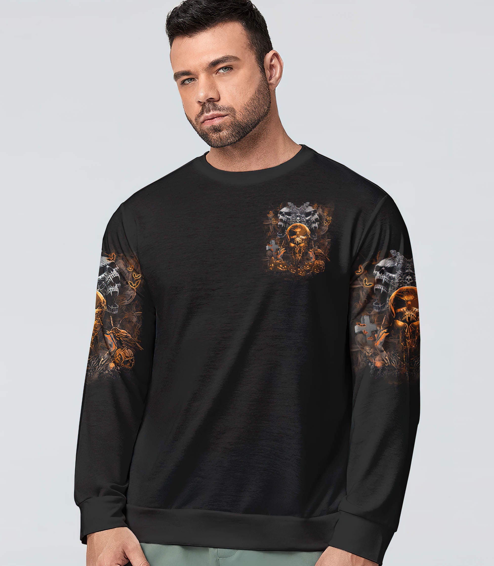 stuck-between-evil-skull-halloween-all-over-print-sweatshirt