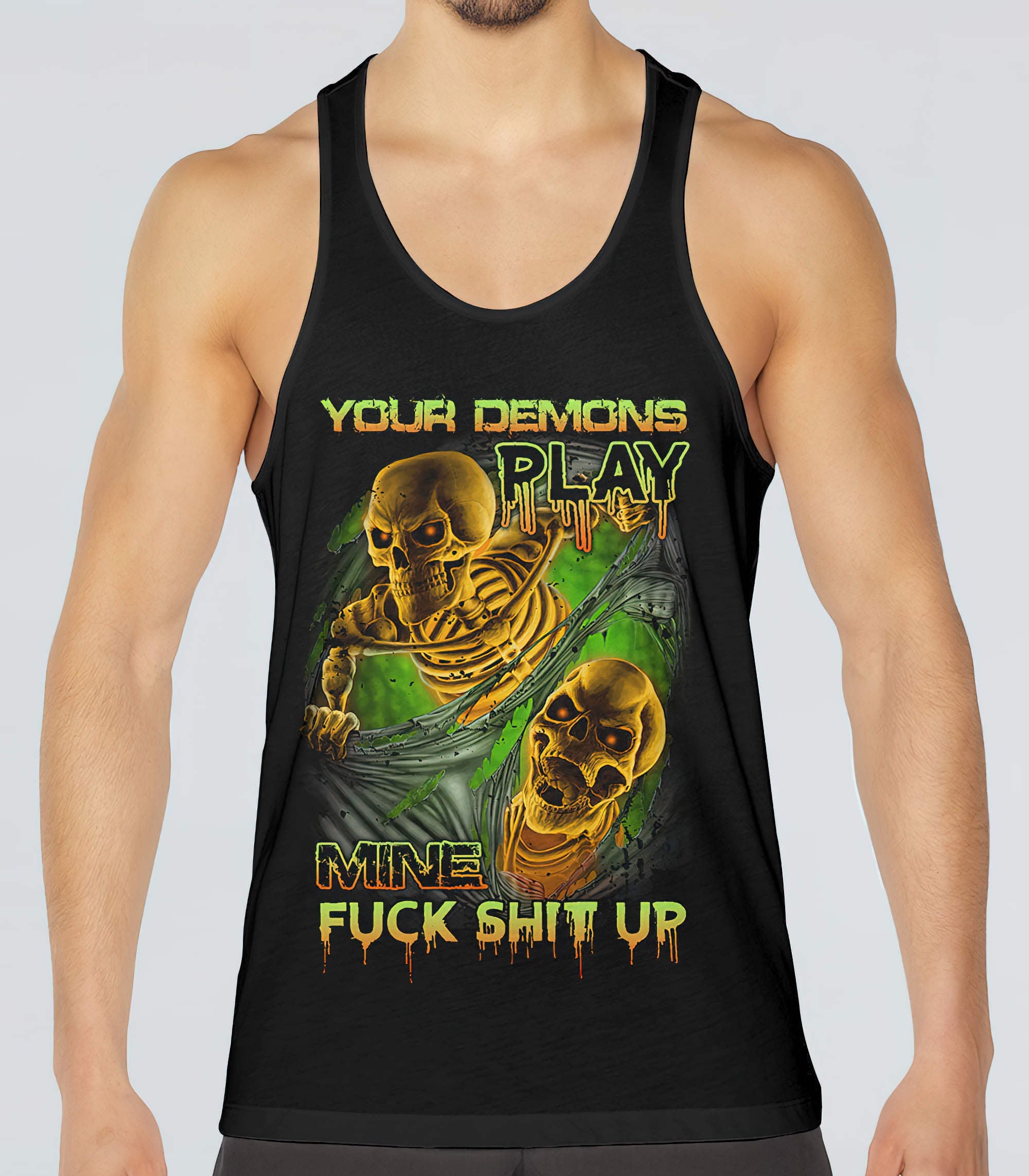 your-demons-play-skull-all-over-print-tank-top