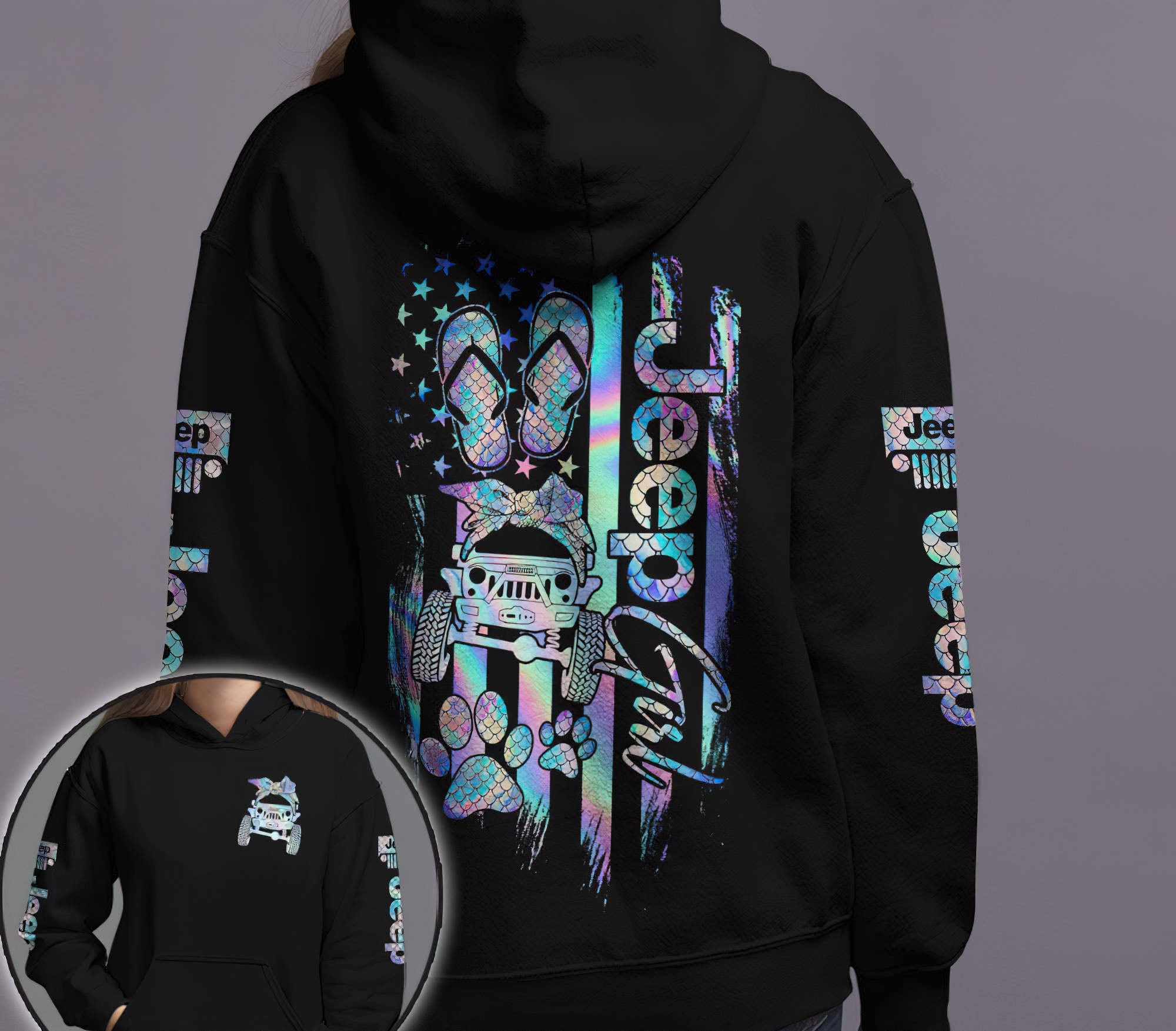 jeep-girl-holo-flag-hoodie