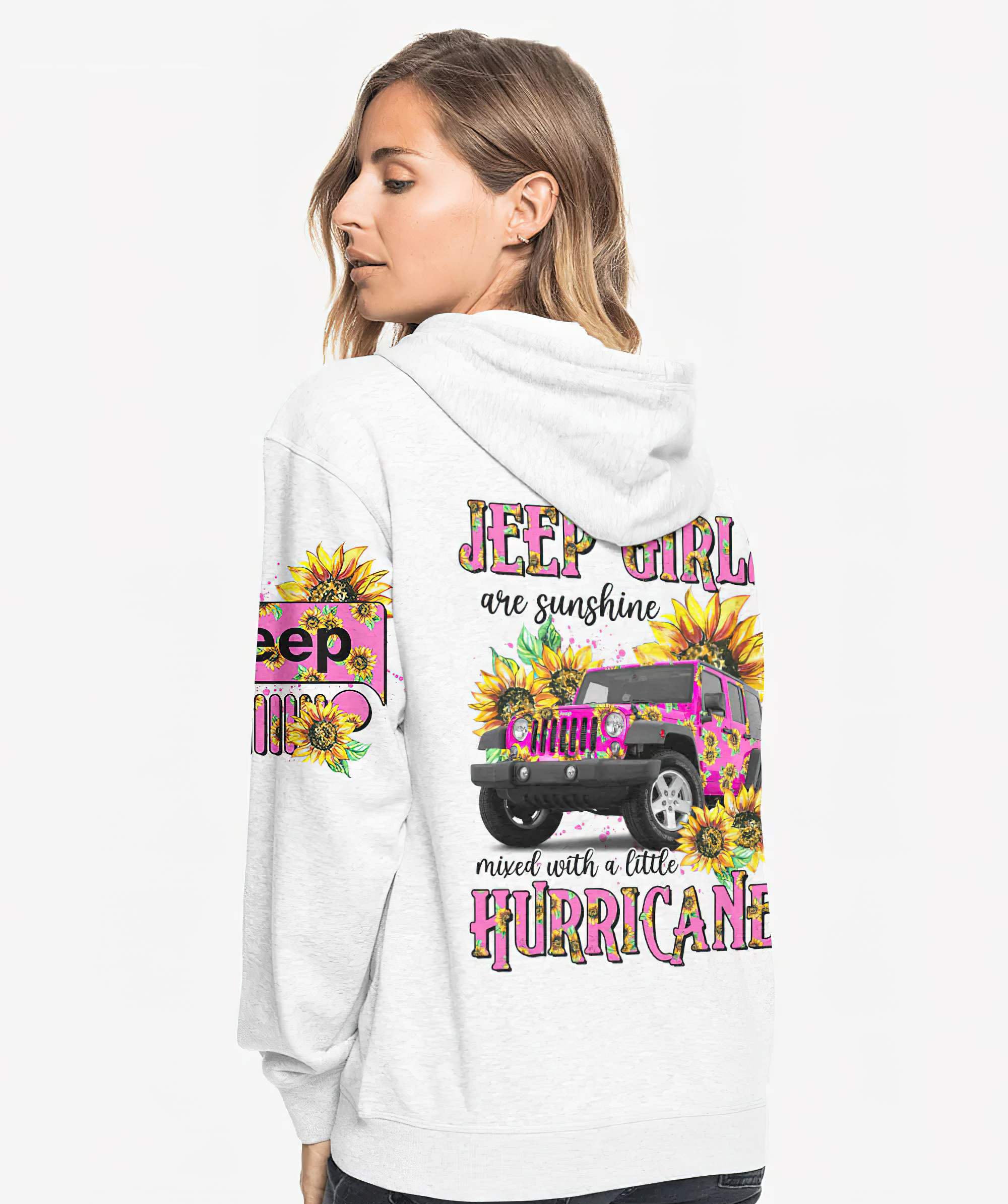 jeep-girl-are-sunshine-pink-sunflower-hoodie