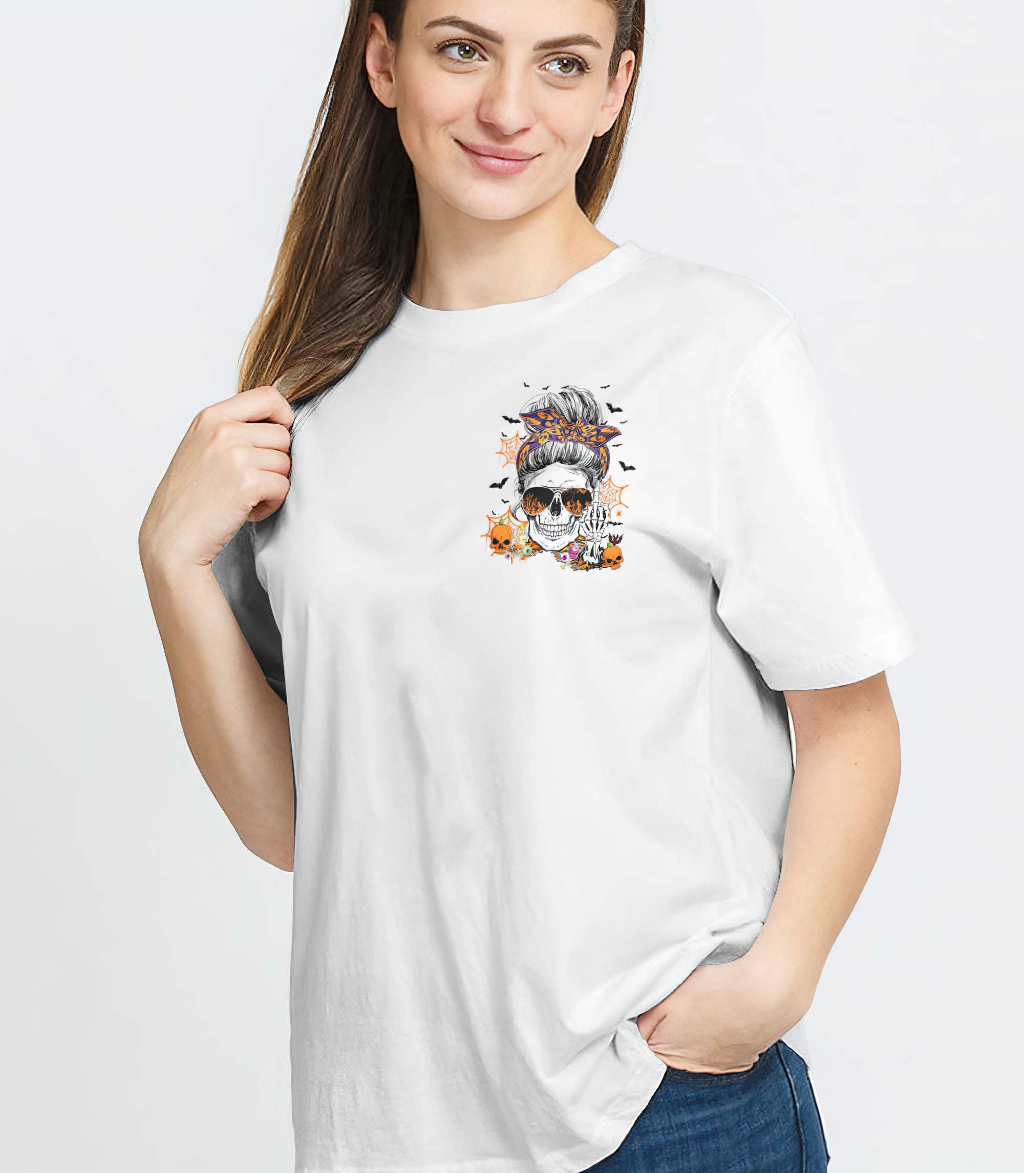 zero-fks-given-skull-halloween-2d-t-shirt