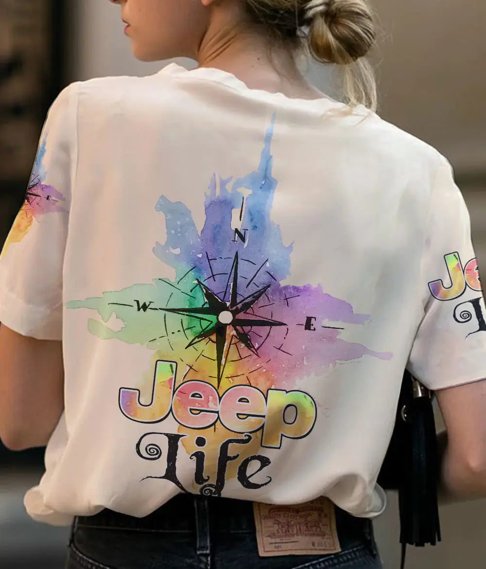 jeep-life-watercolor-compass-t-shirt