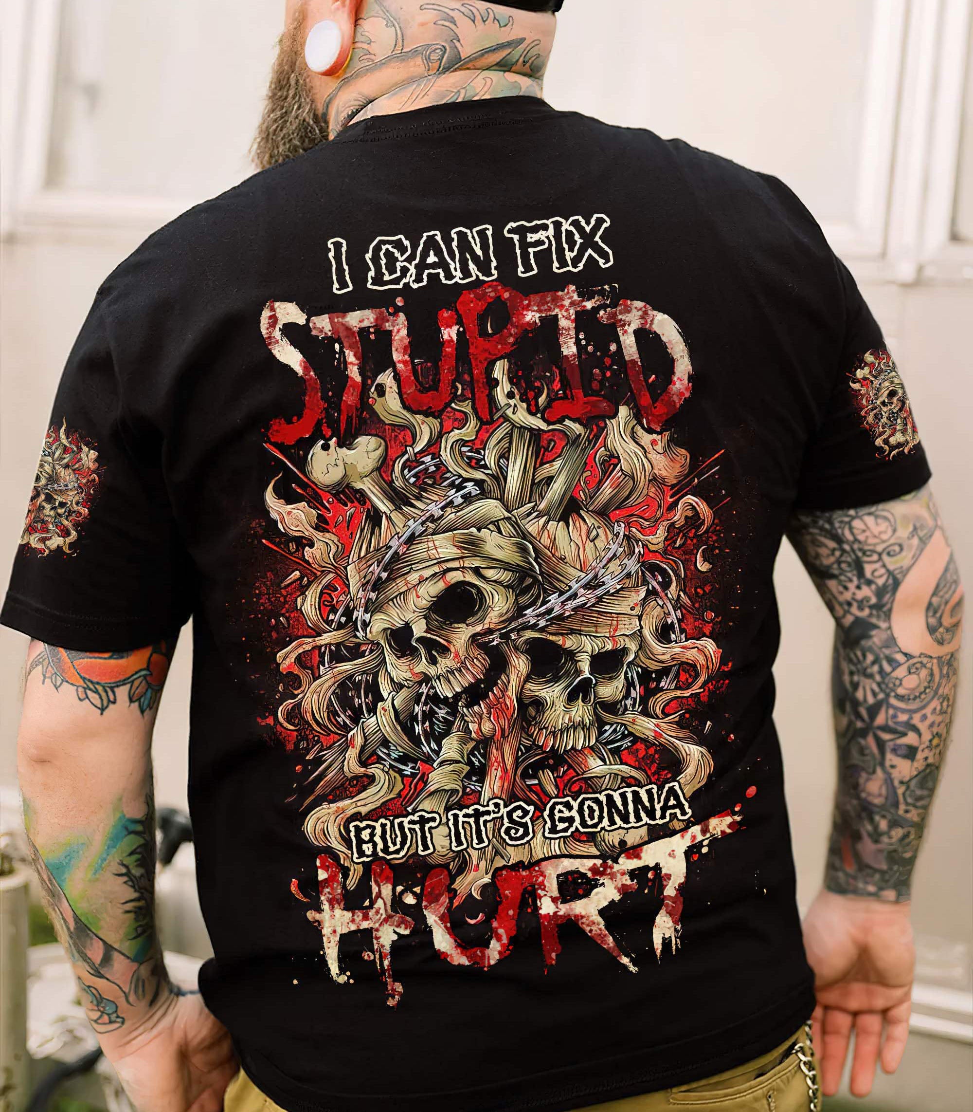 i-can-fix-stupid-skull-bones-blood-all-over-print-t-shirt