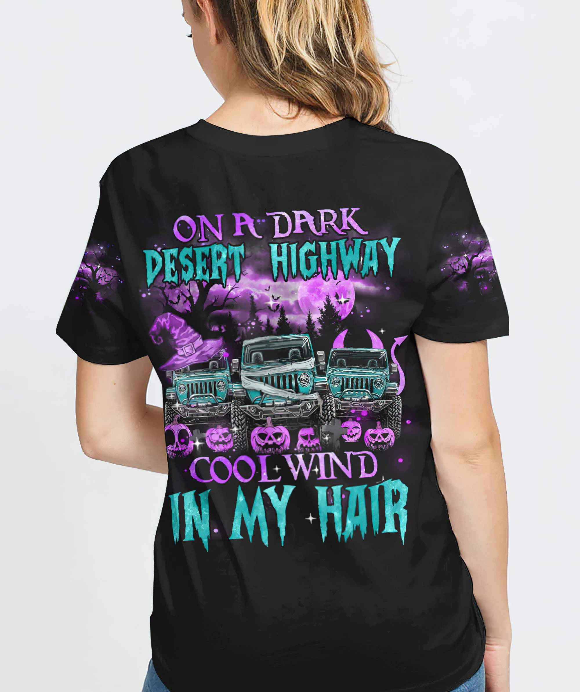 on-a-dark-desert-highway-3-jeeps-t-shirt